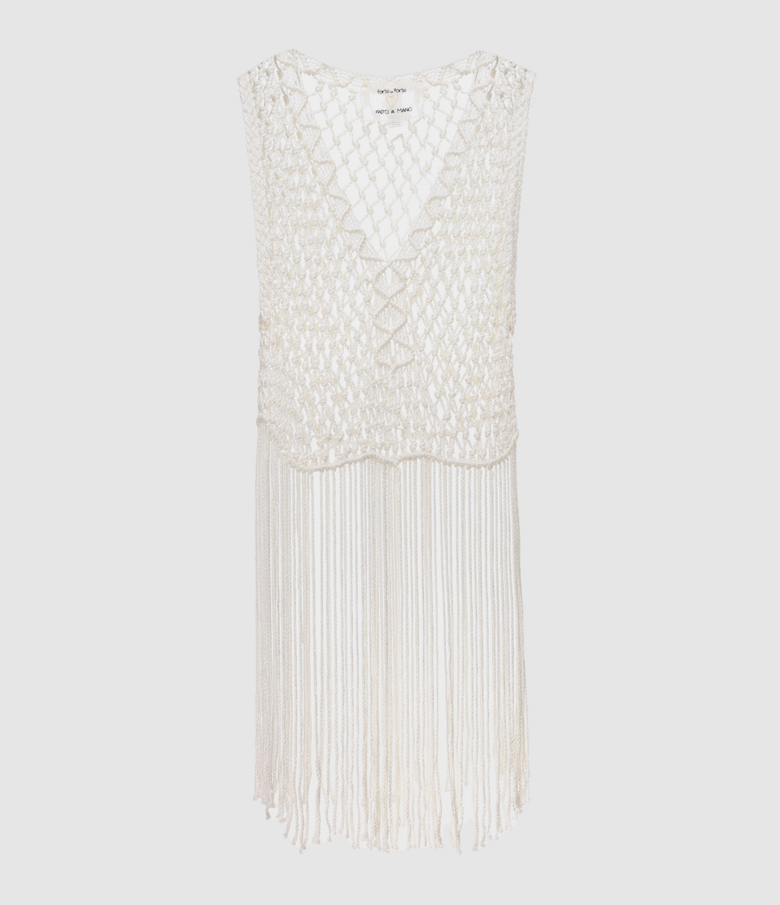 Top Franges Blanc