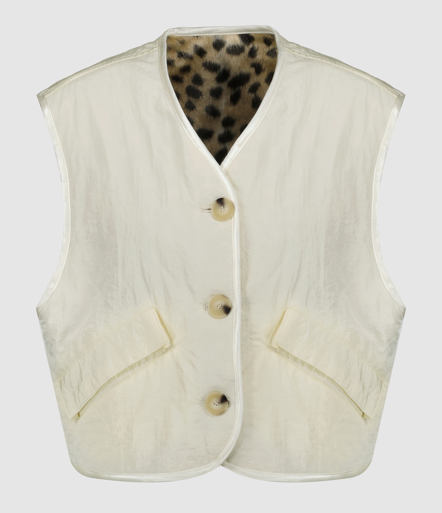 Veste Pure Réversible Écru Léopard