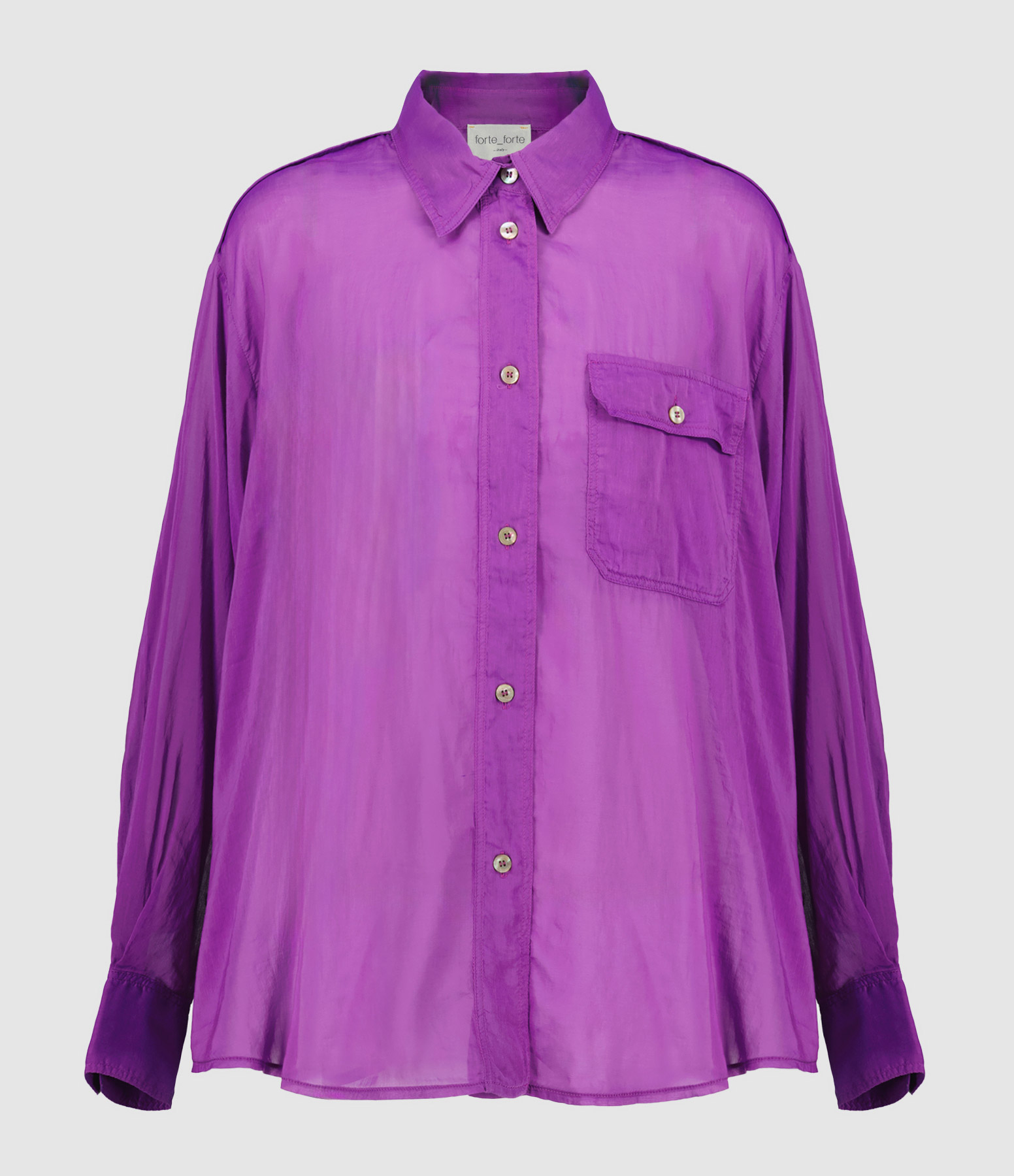 Chemise Cocktail Coton Soie Violet
