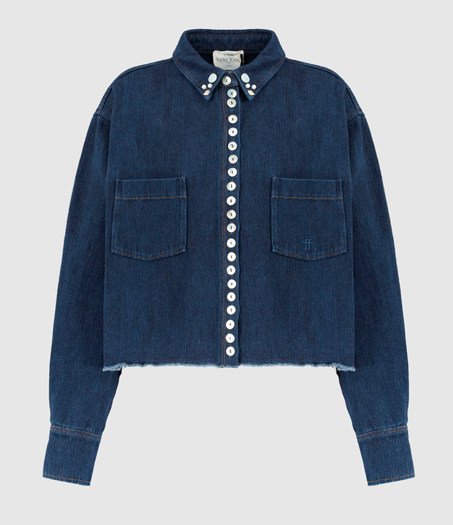 Chemise Denim Calvary Embroidered Indigo