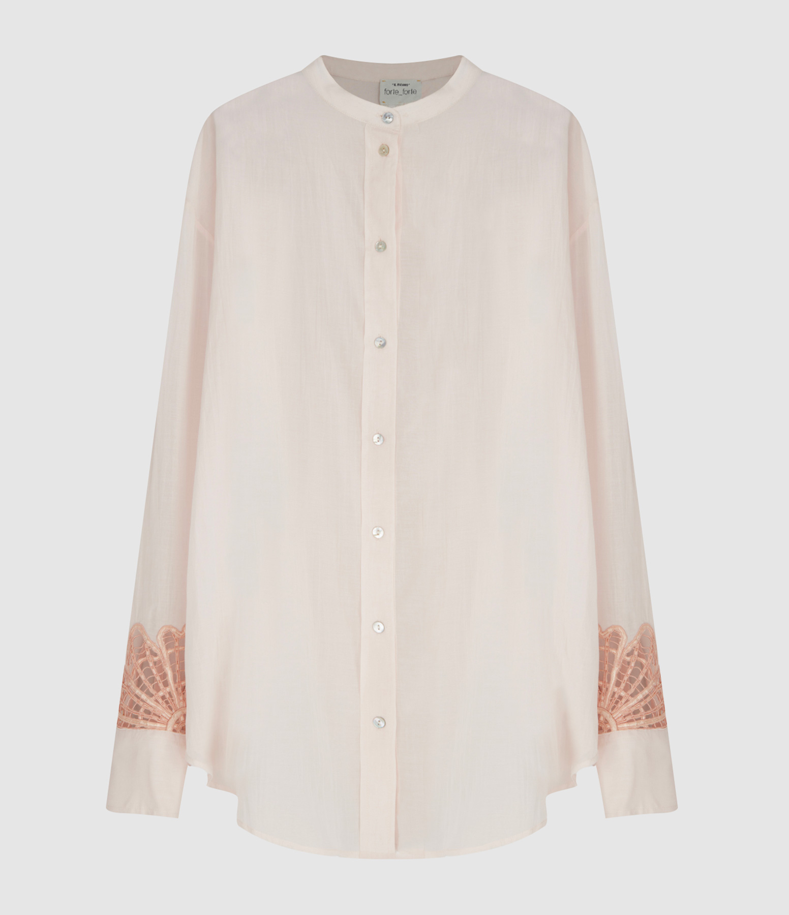 Chemise Botanical Flower Embroidery Pesco