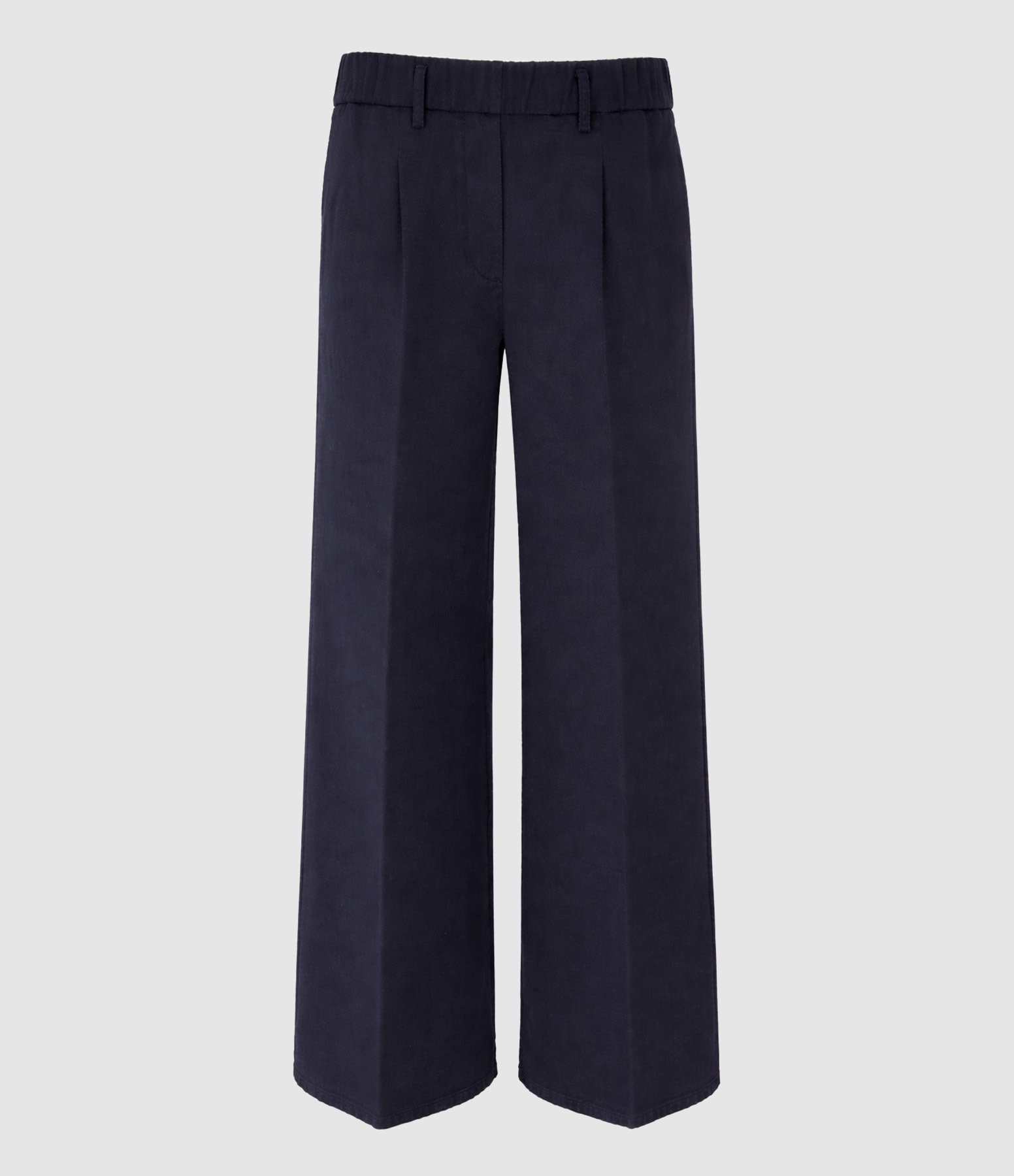 Pantalon Fluid Cotton Twill Elasticated Notte