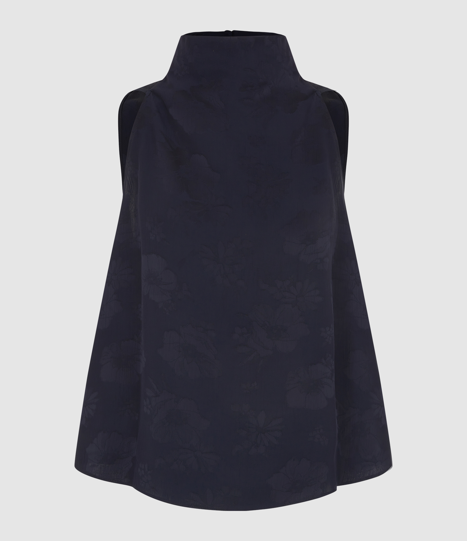 Top Fluid Bouquet Jacquard Notte