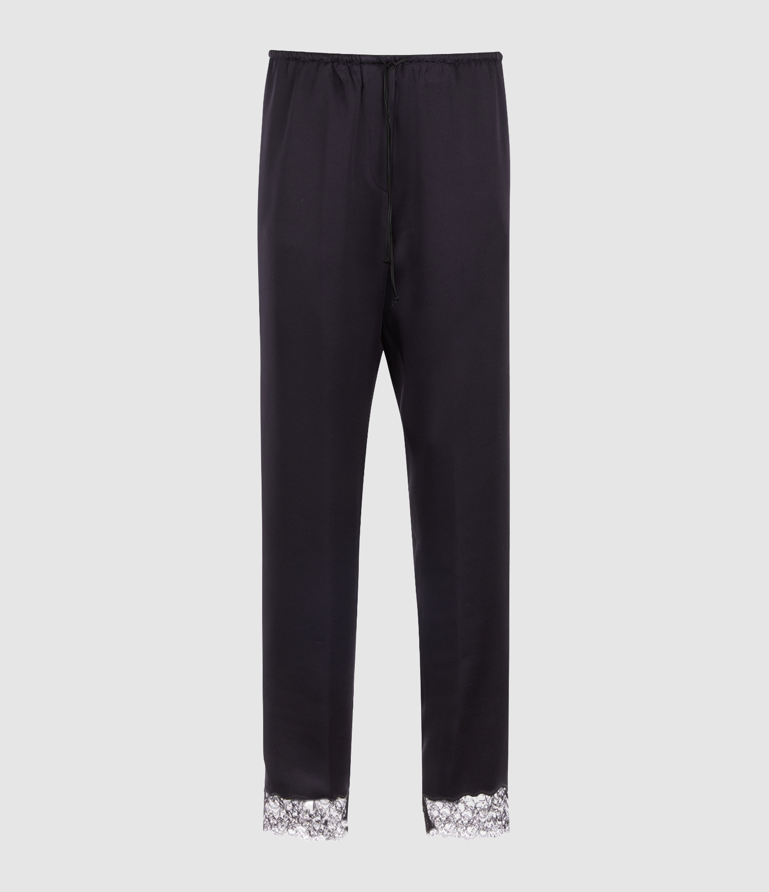 Pantalon Envers Satin Lace Detail Pajama Notte