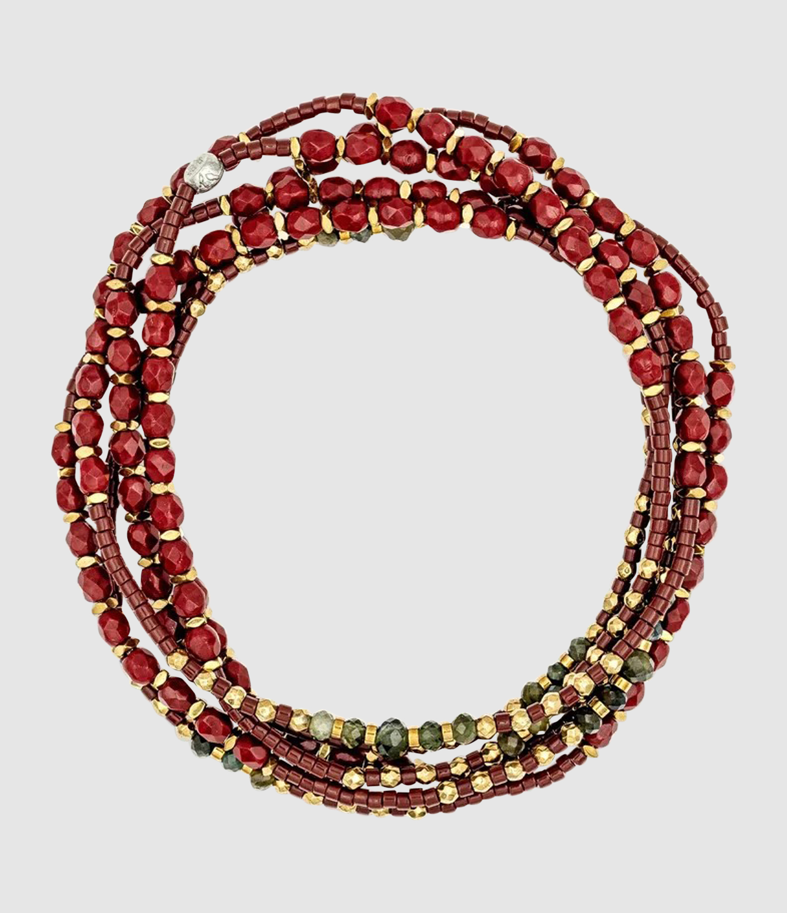 Collier Et Bracelet 6 Tours Force Intérieure Bordeaux