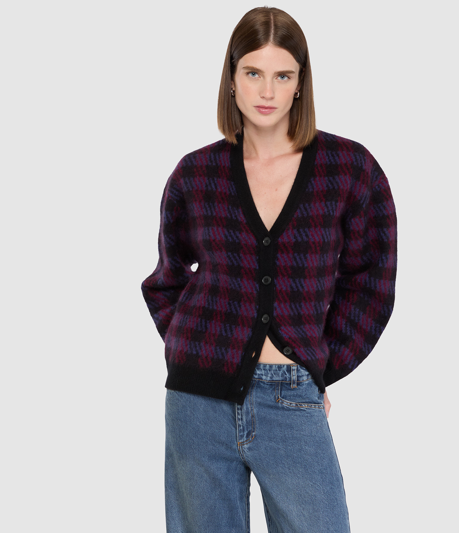 Gilet The Brushed Houndstooth Chestnut Plaid
