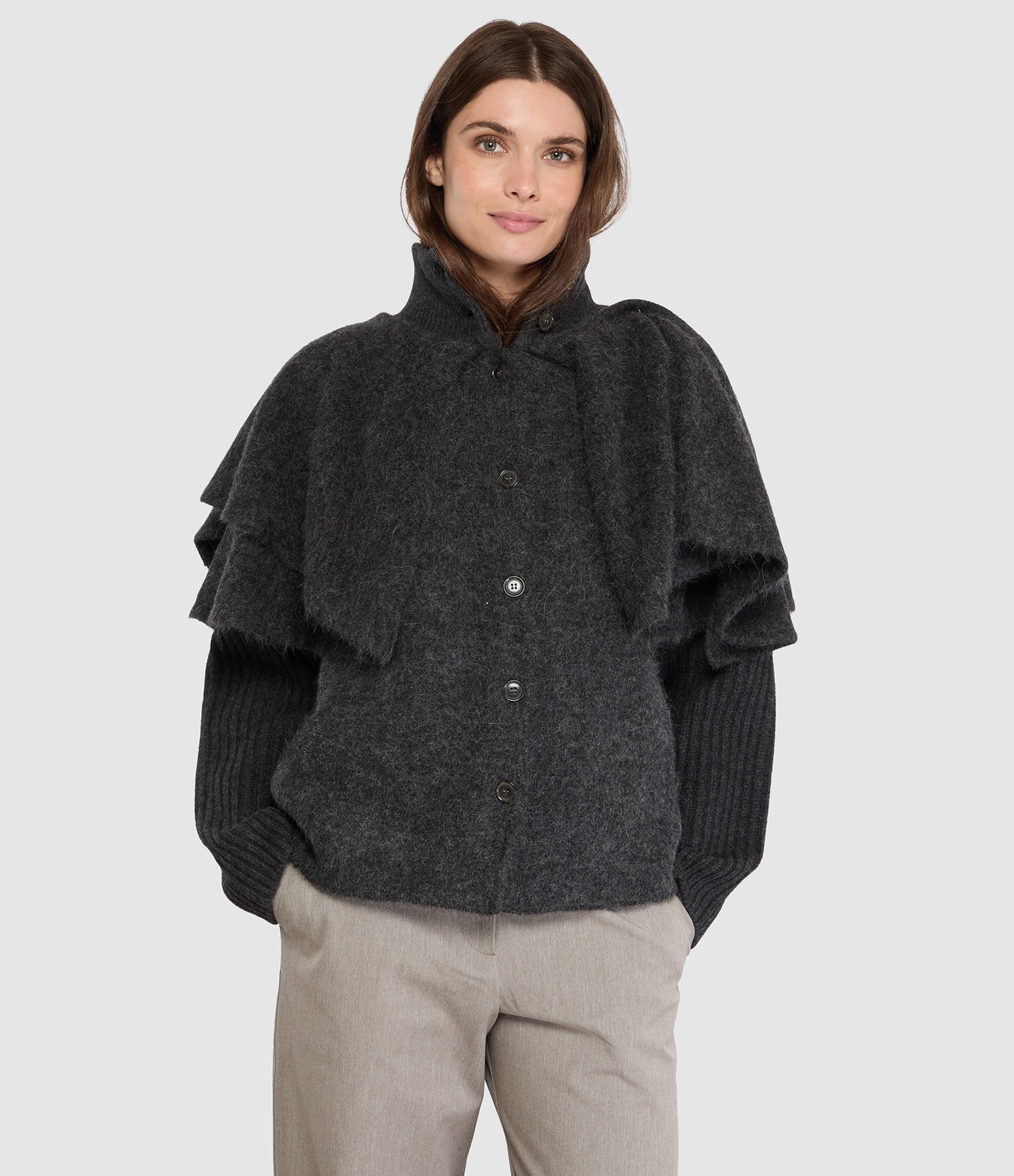Pull The Wrap Cape Grey
