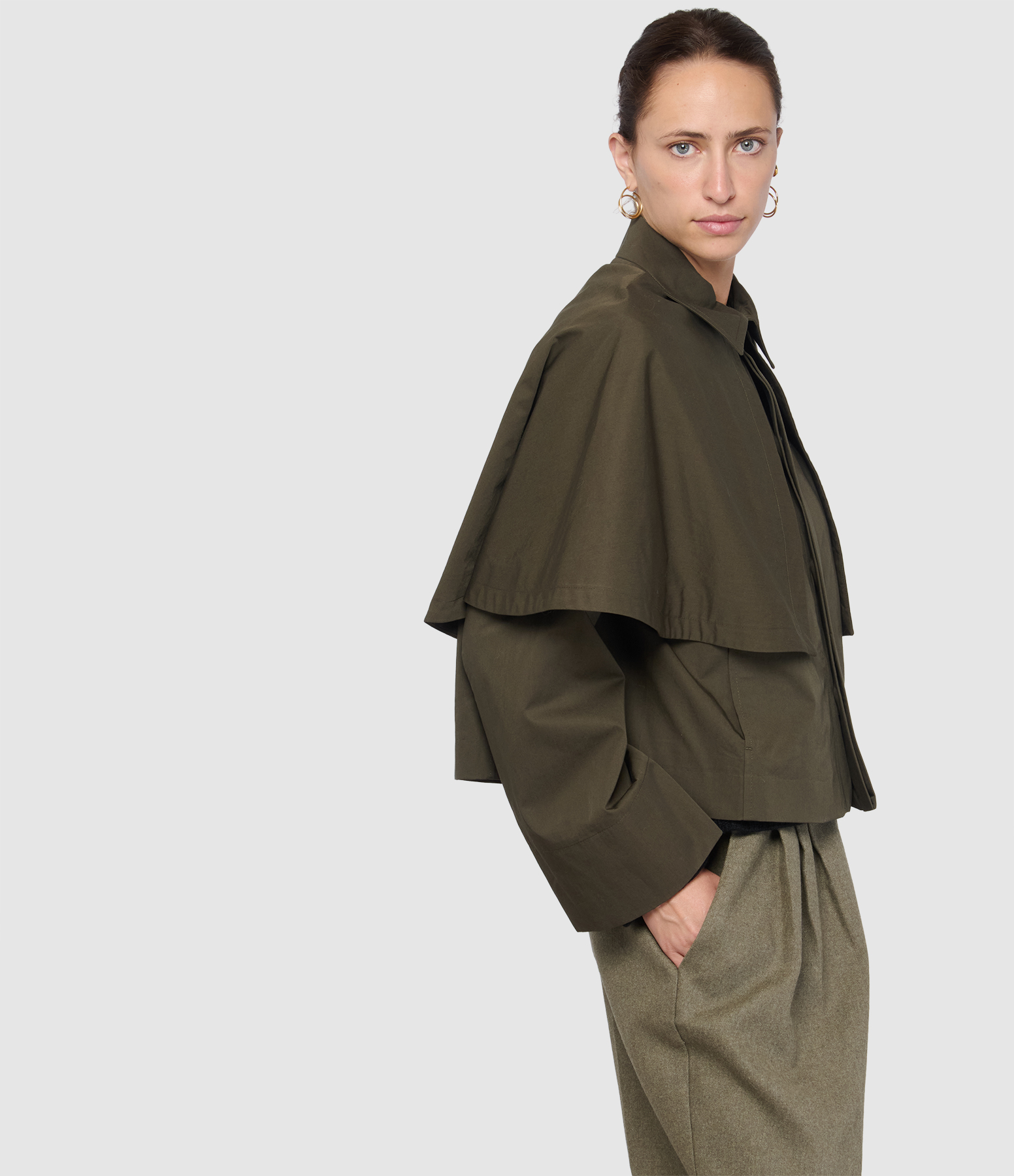 Veste The Paddock Cape Military Green