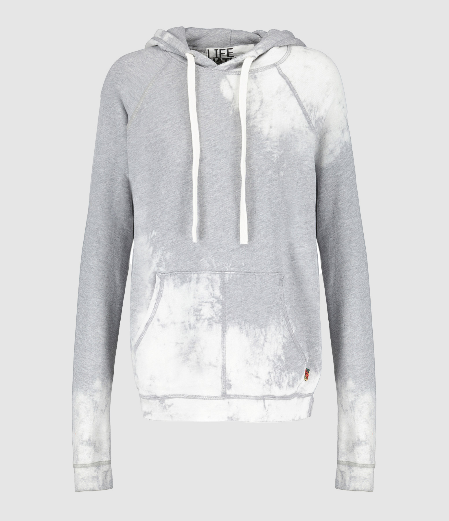 Sweatshirt Hoodie Bleachout Coton Gris
