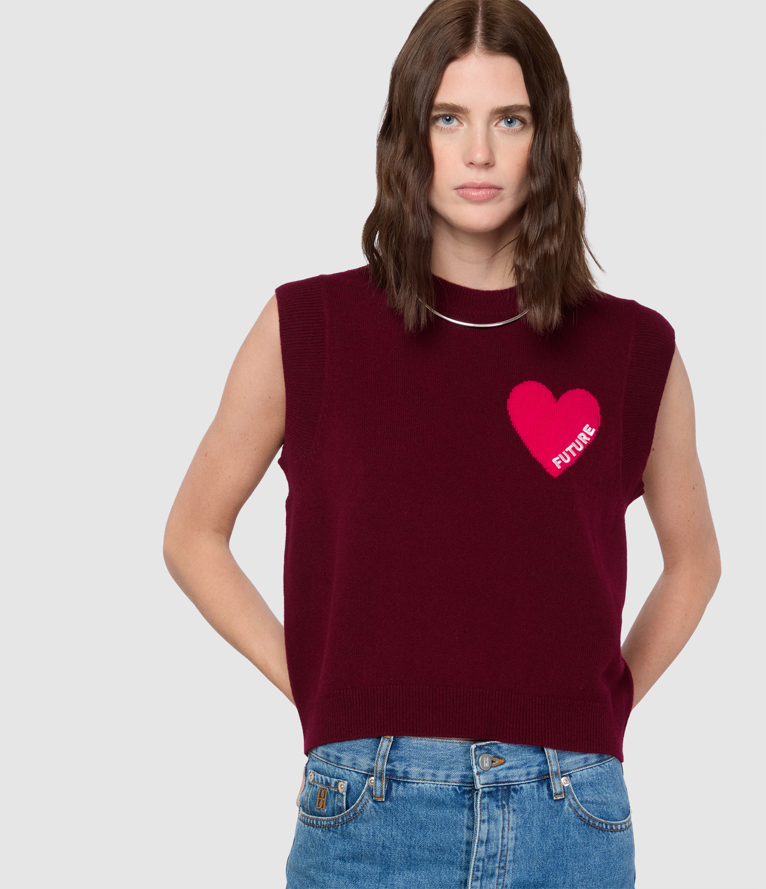 Pull Sans Manches Winter Burgundy