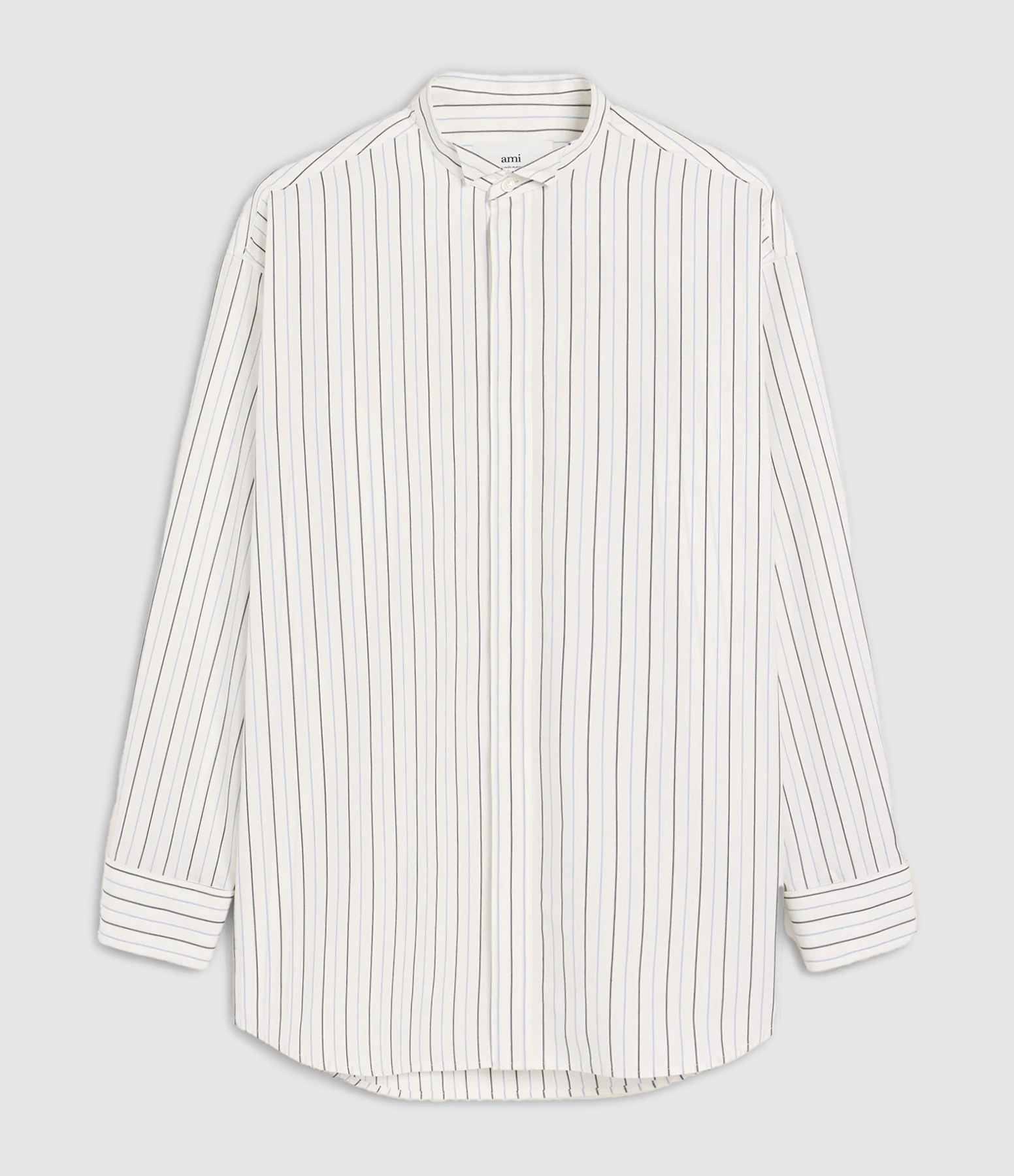 Chemise Oversize Rayures Blanc Bleu