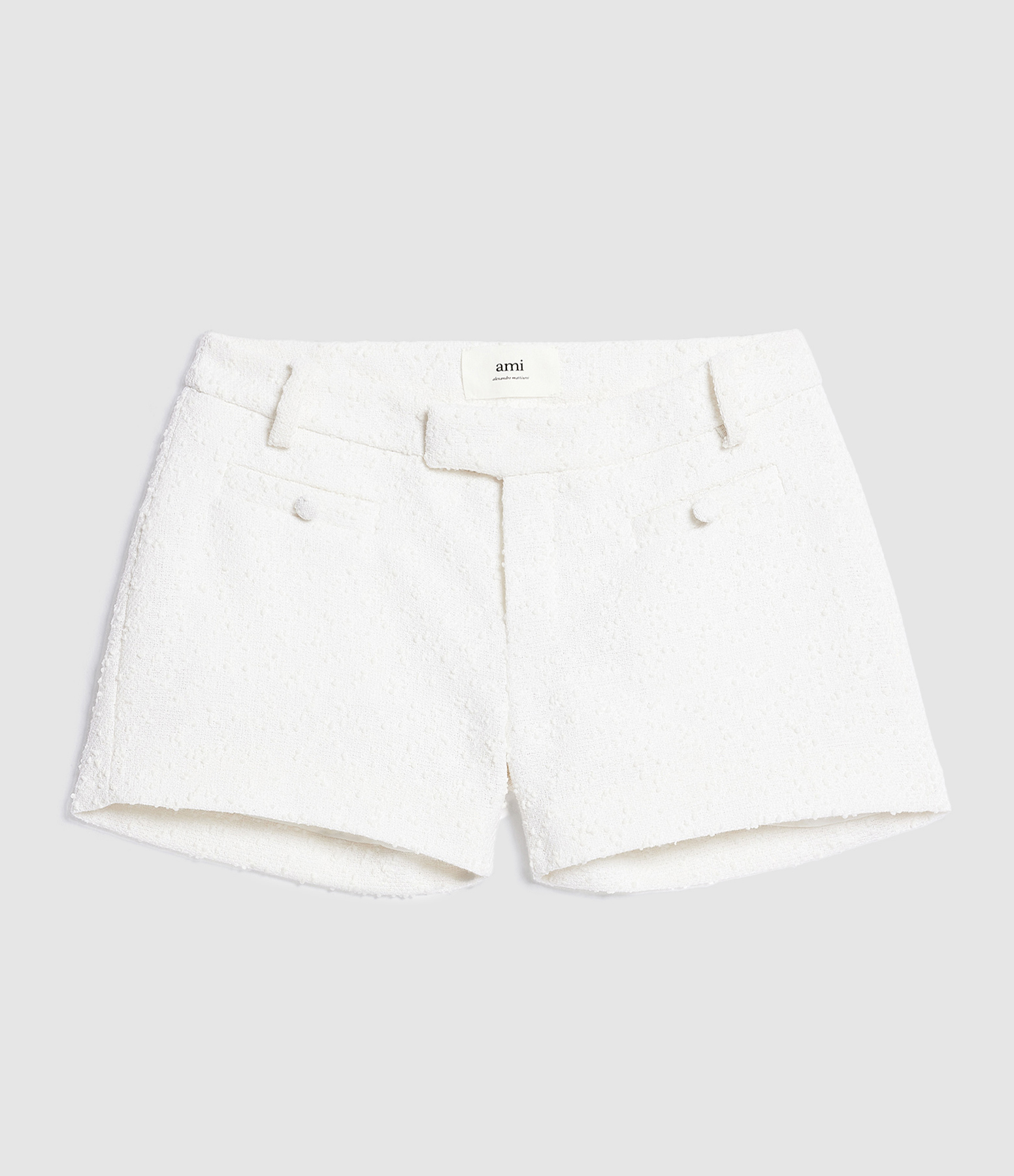 Short Laine Vierge Blanc Naturel