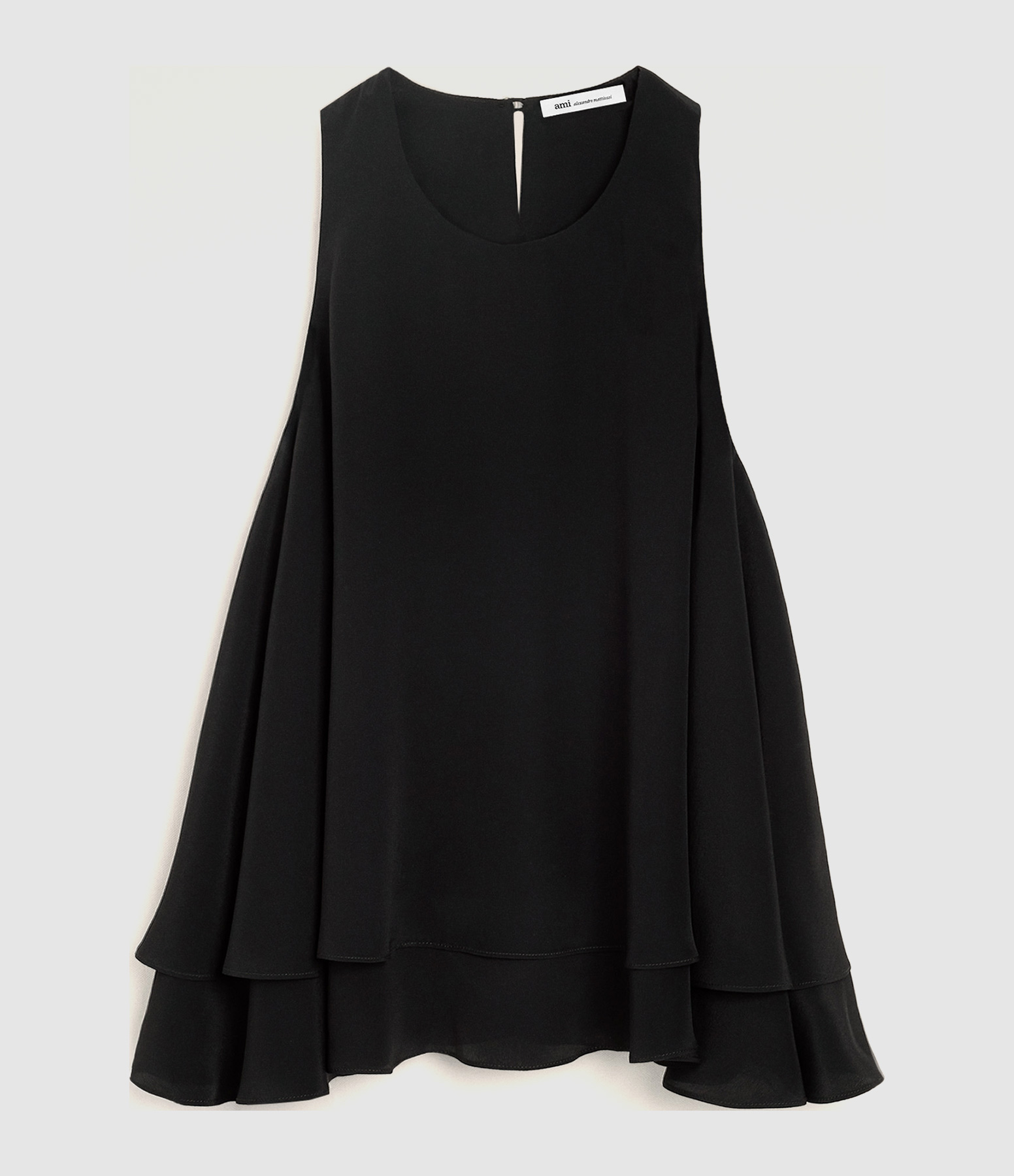 Top With Ruffles Noir