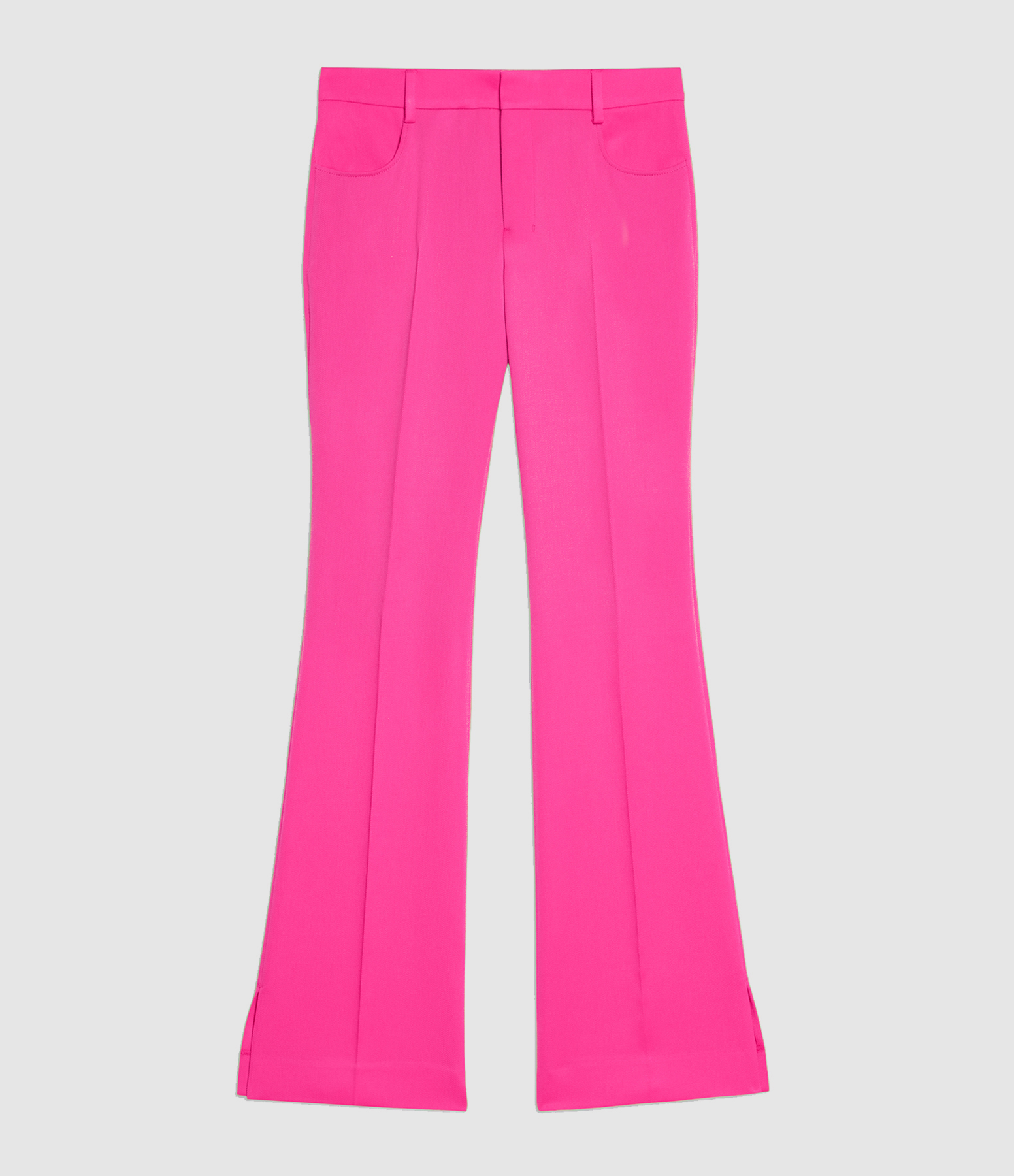 Pantalon Flare Laine Vierge Fuchsia