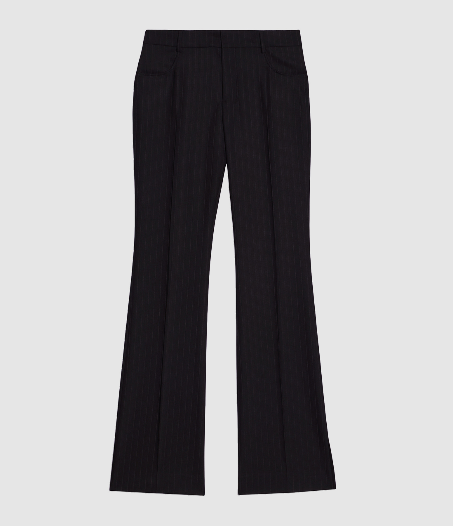 Pantalon Flare Laine Vierge Noir
