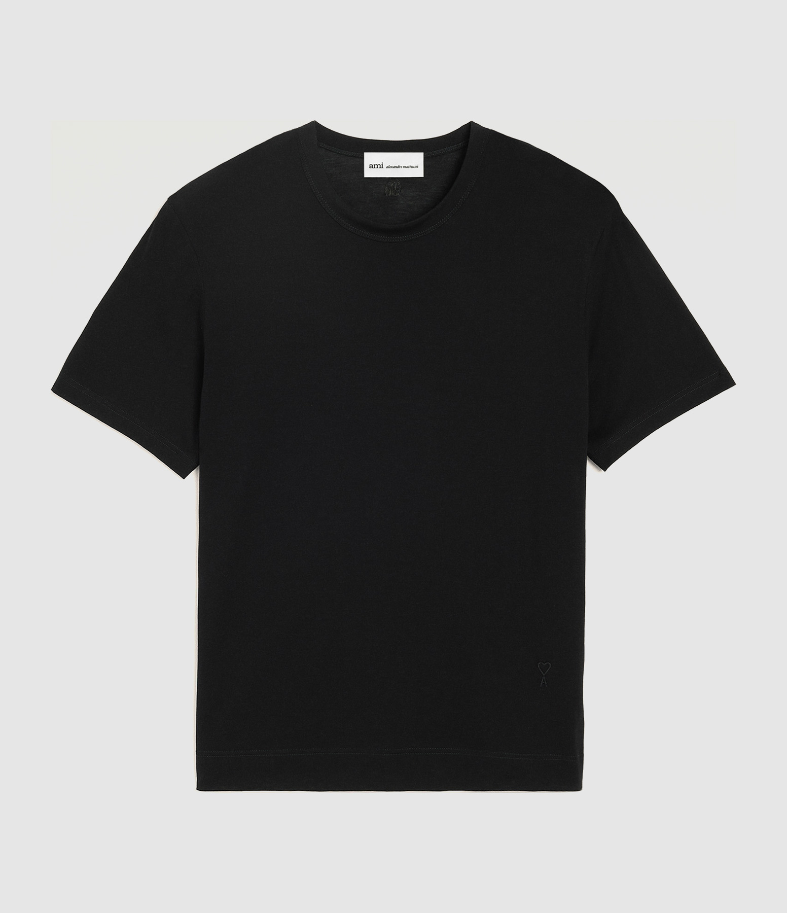 T-Shirt With Ami De Coeur Patch Noir