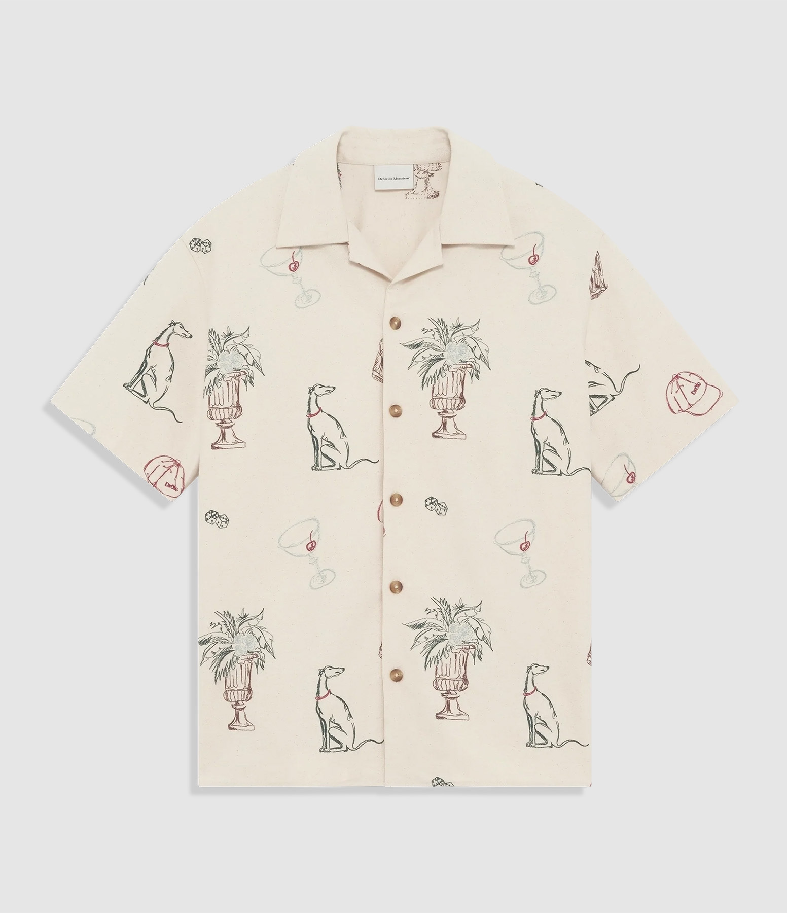Chemise Brodée Country Club Écru