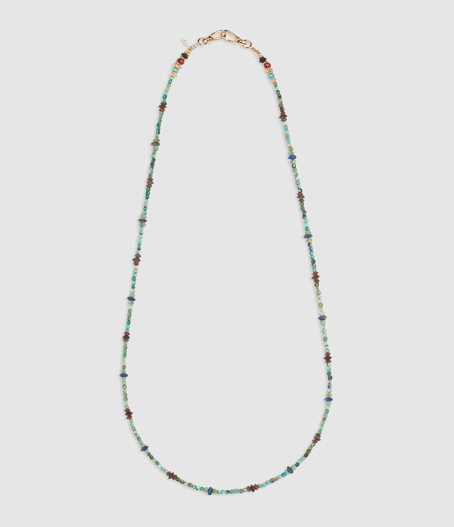 Collier Hooky Long Cubes Turquoise