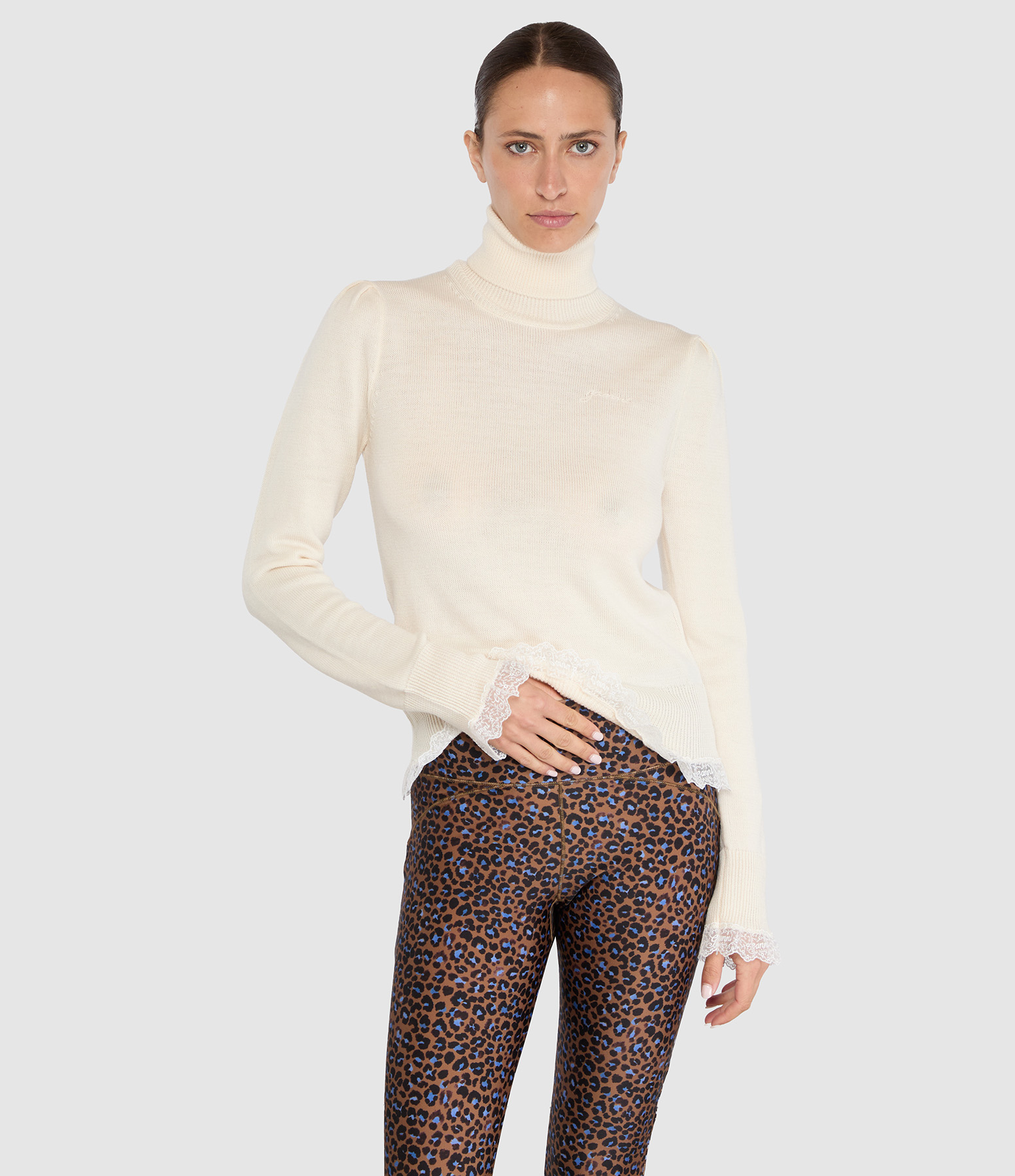 Pull Merino Details Egret