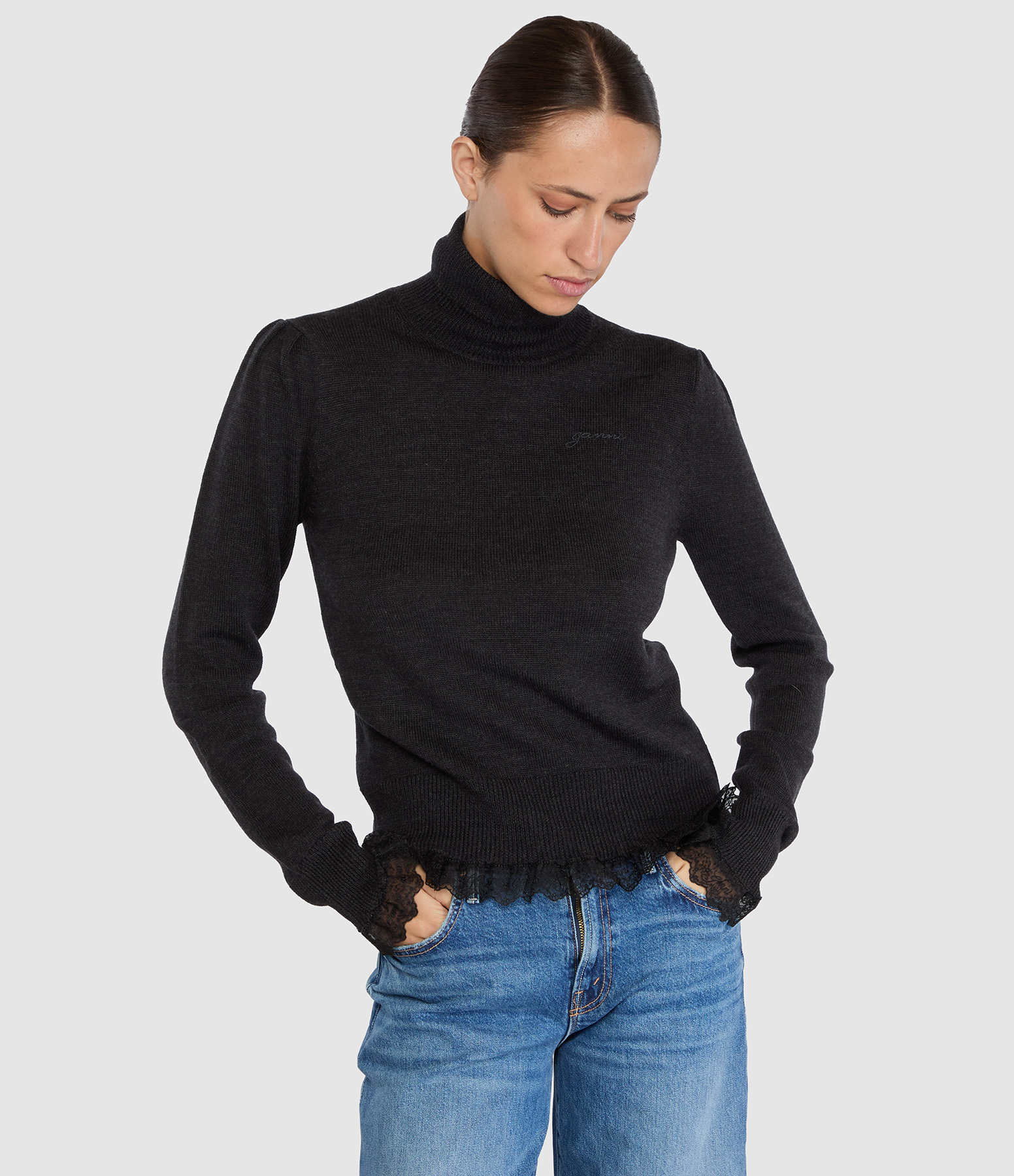Pull Merino Details Phantom