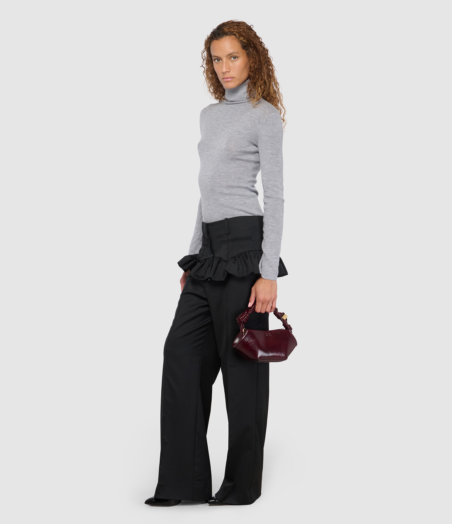 Pantalon Calendered Wool Black