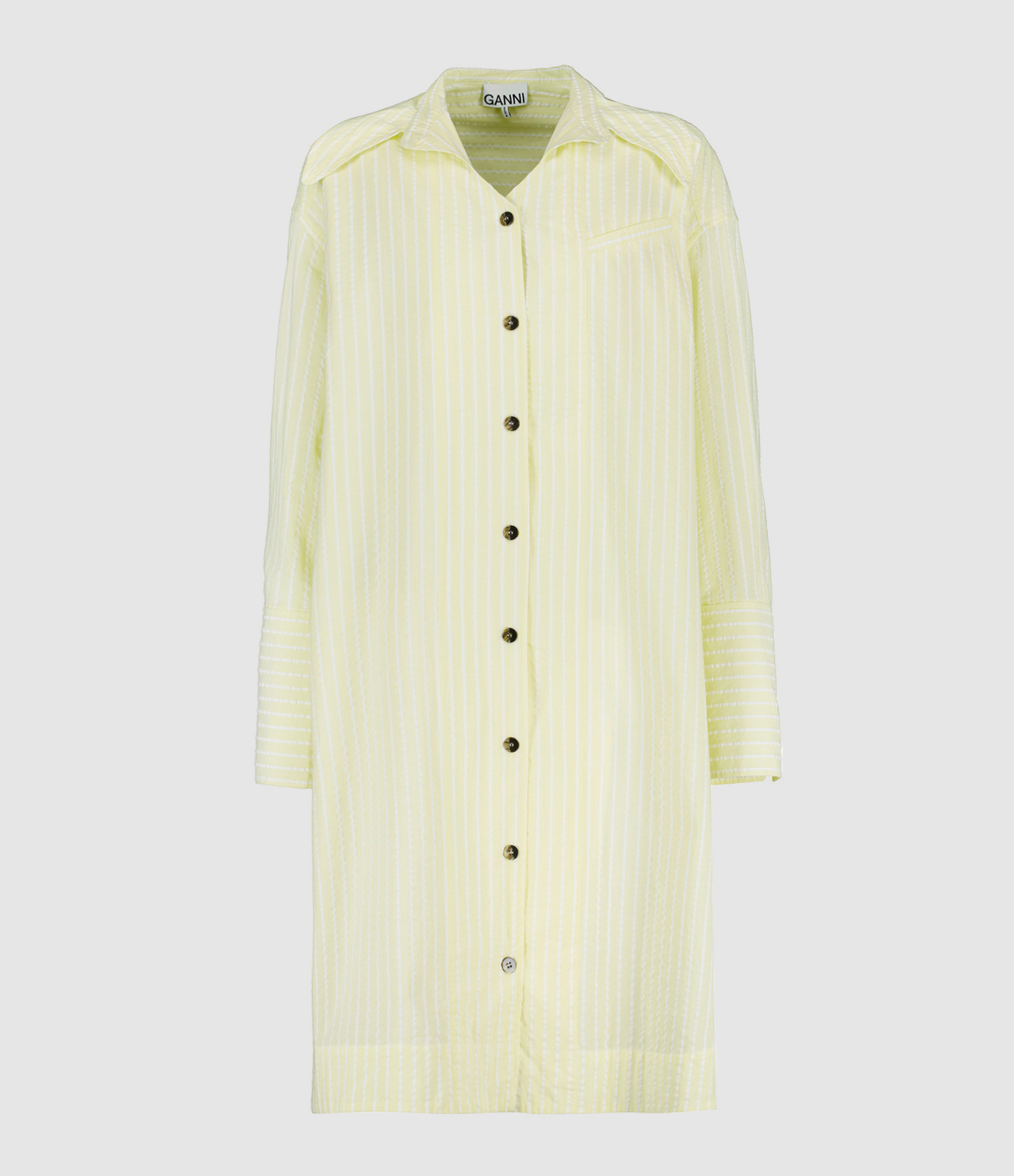 Chemise Homme Brioni 100% Coton à Rayures Bleues - Taille Large (L) 17.5 - Manches Longues - Neuf Avec étiquettes