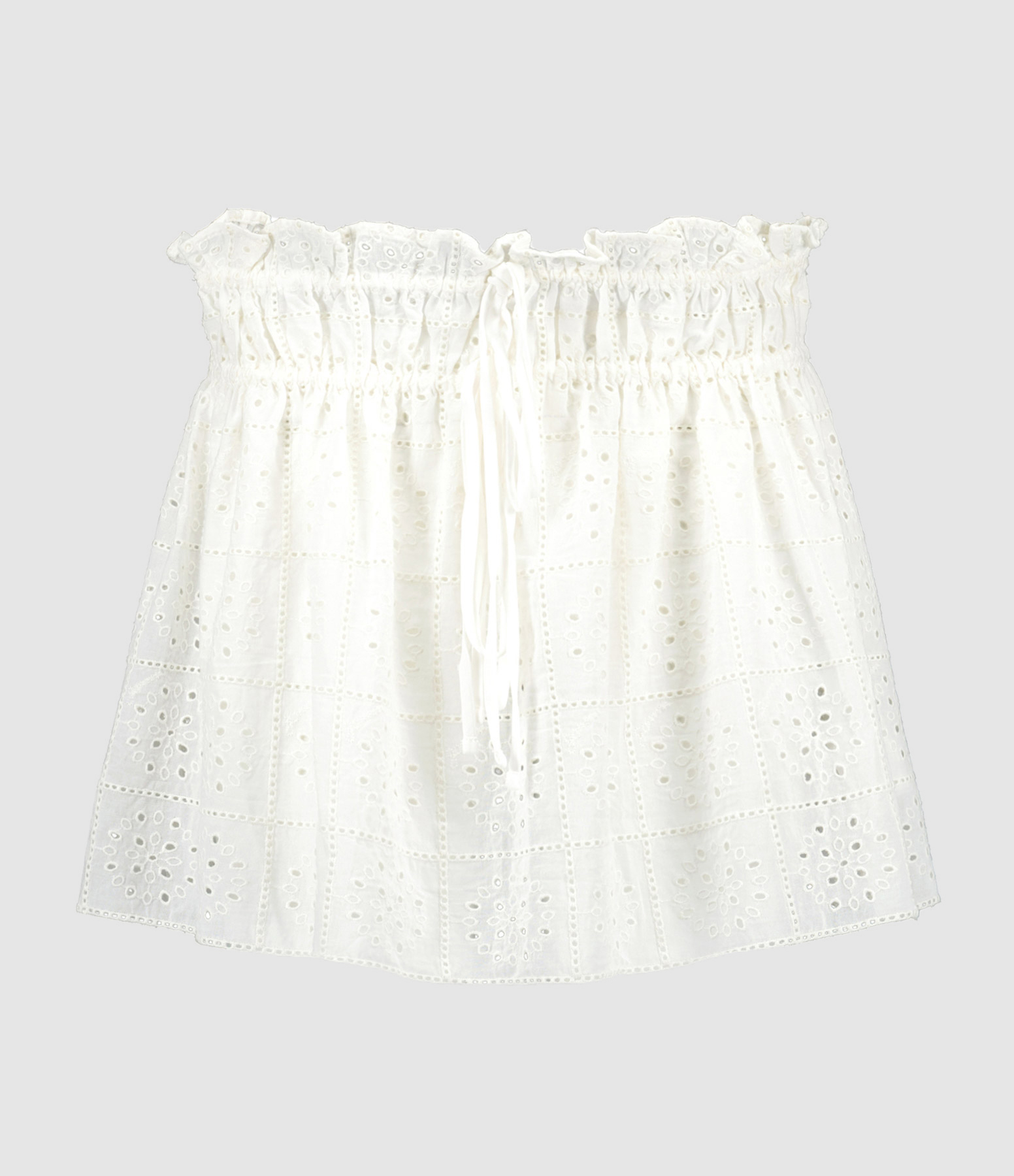 Jupe Broderie Anglaise Coton Organique Blanc