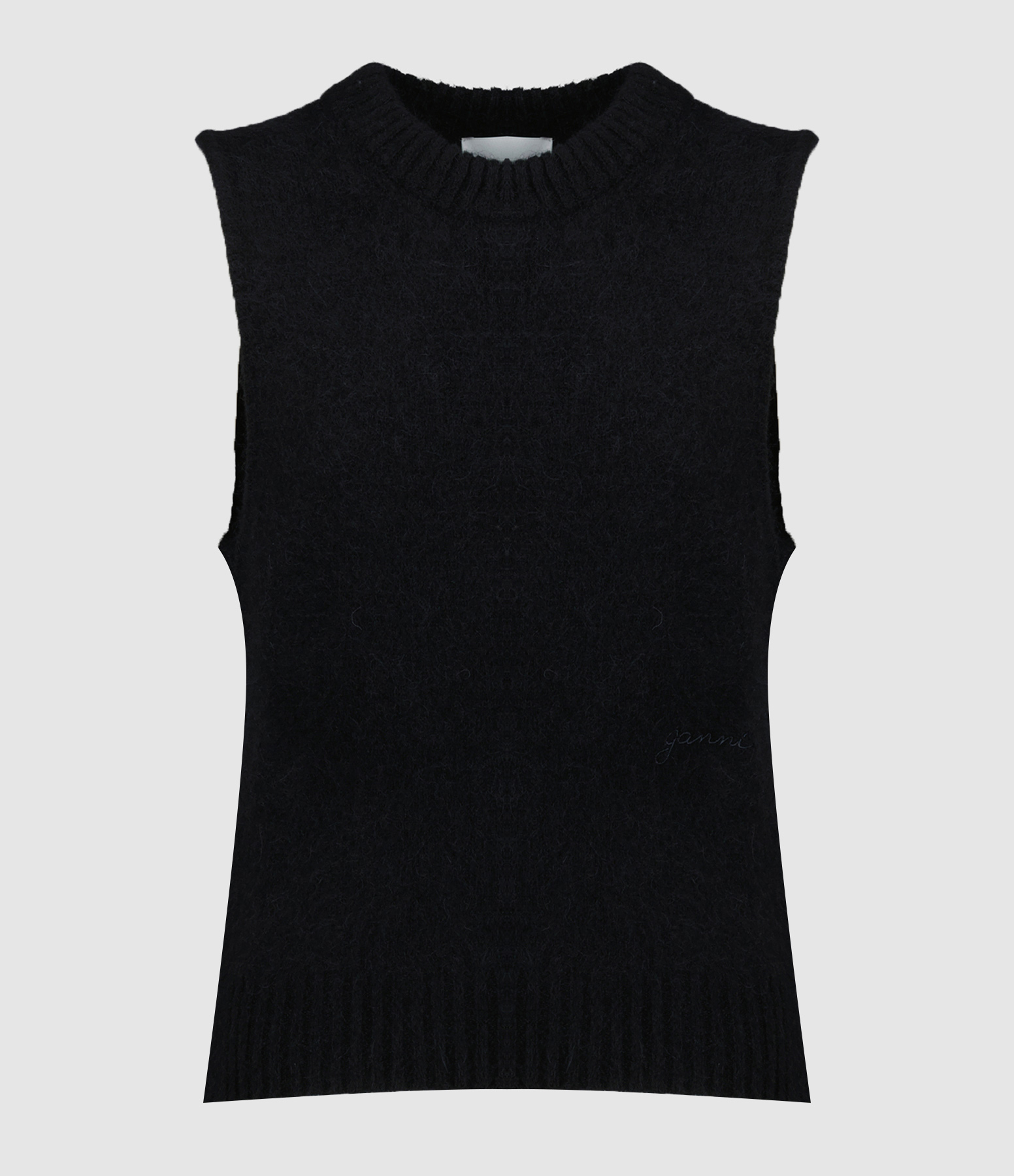 Pull Sans Manches O-Neck Noir