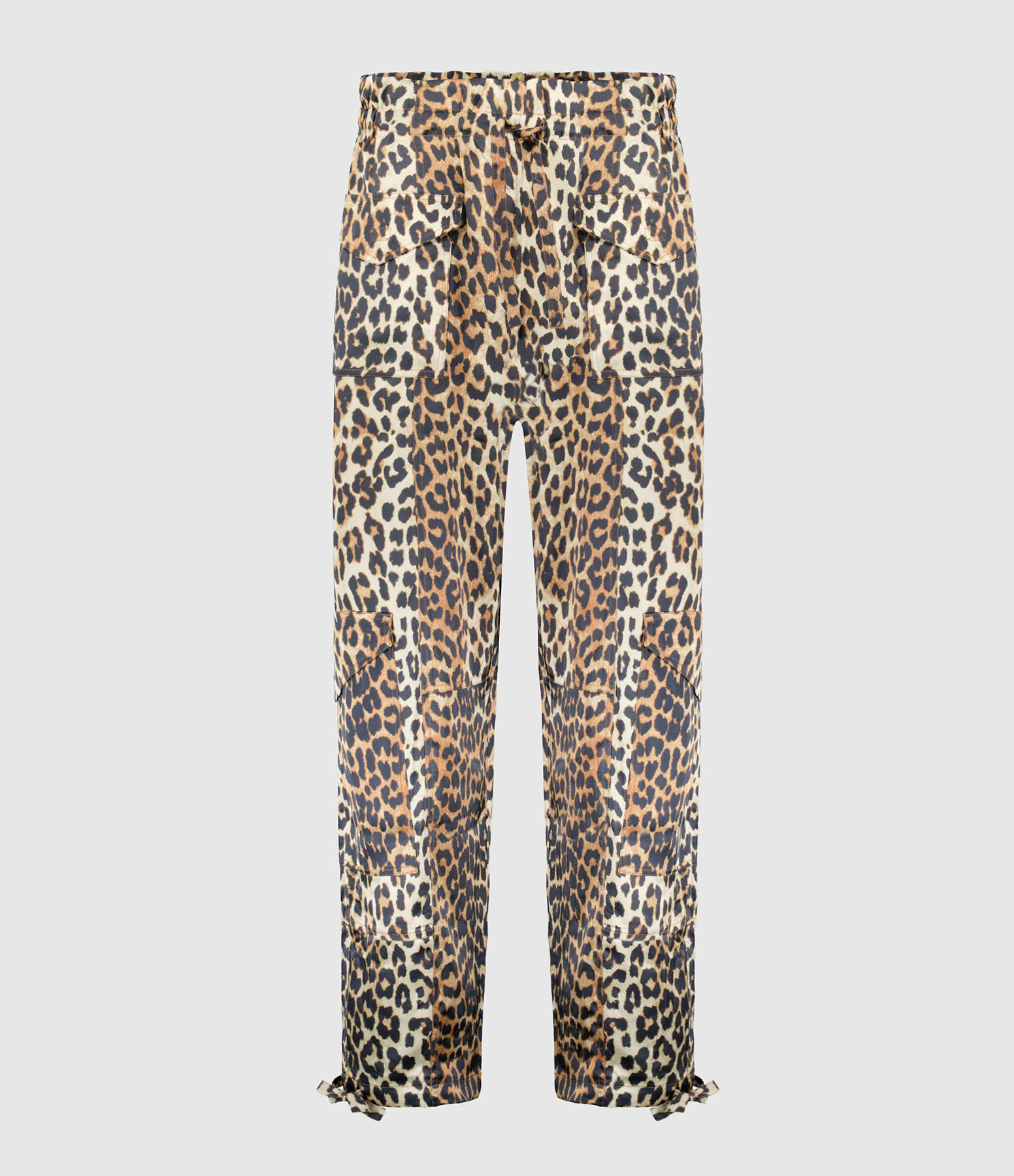 Pantalon Printed Satin Pants Leopard