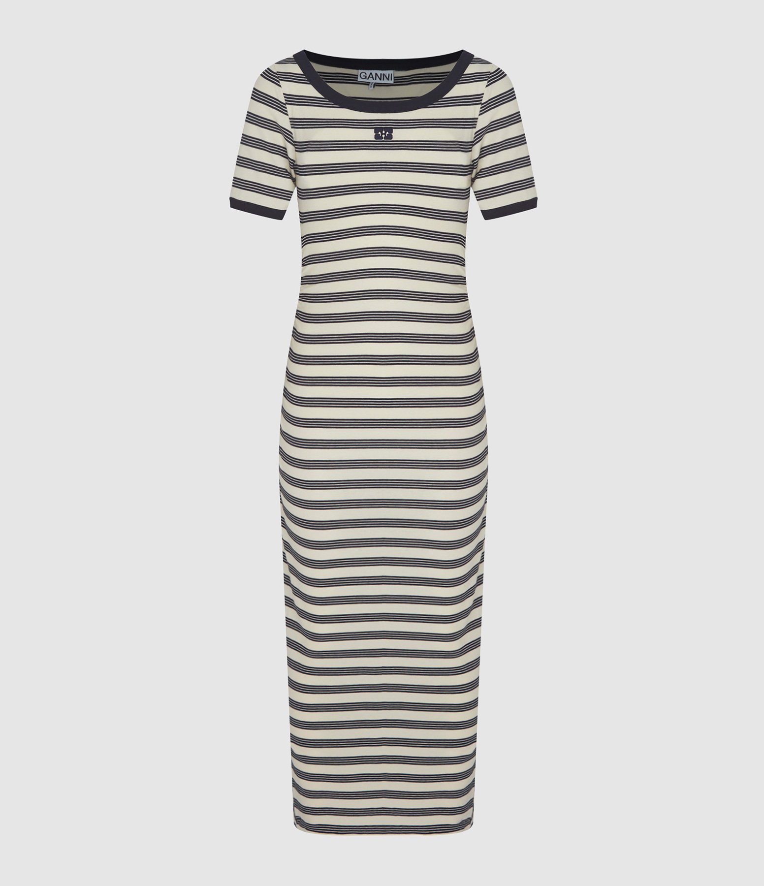 Robe Striped Soft Cotton Rib Sky Captain