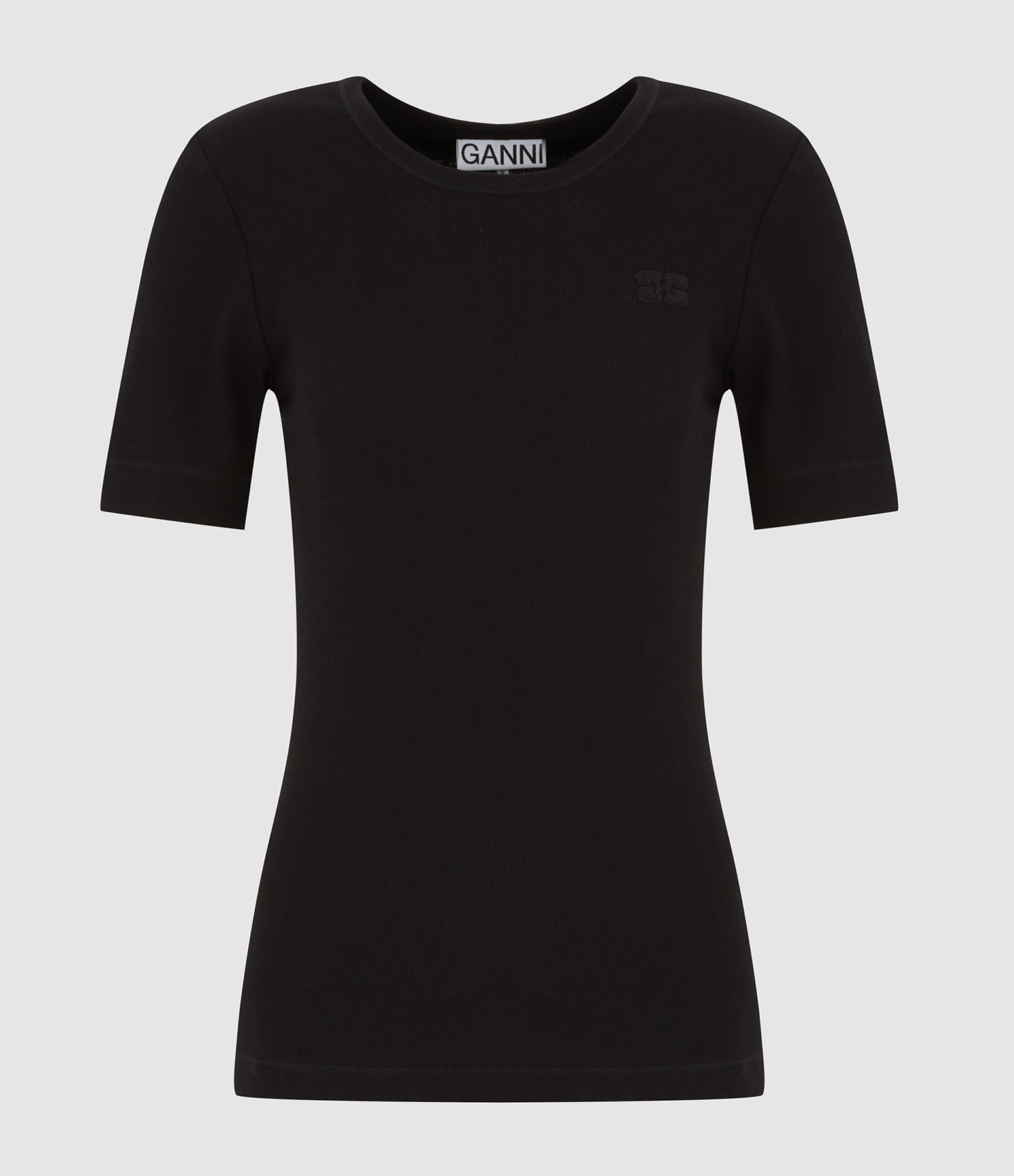 T-Shirt Soft Cotton Rib Short Noir