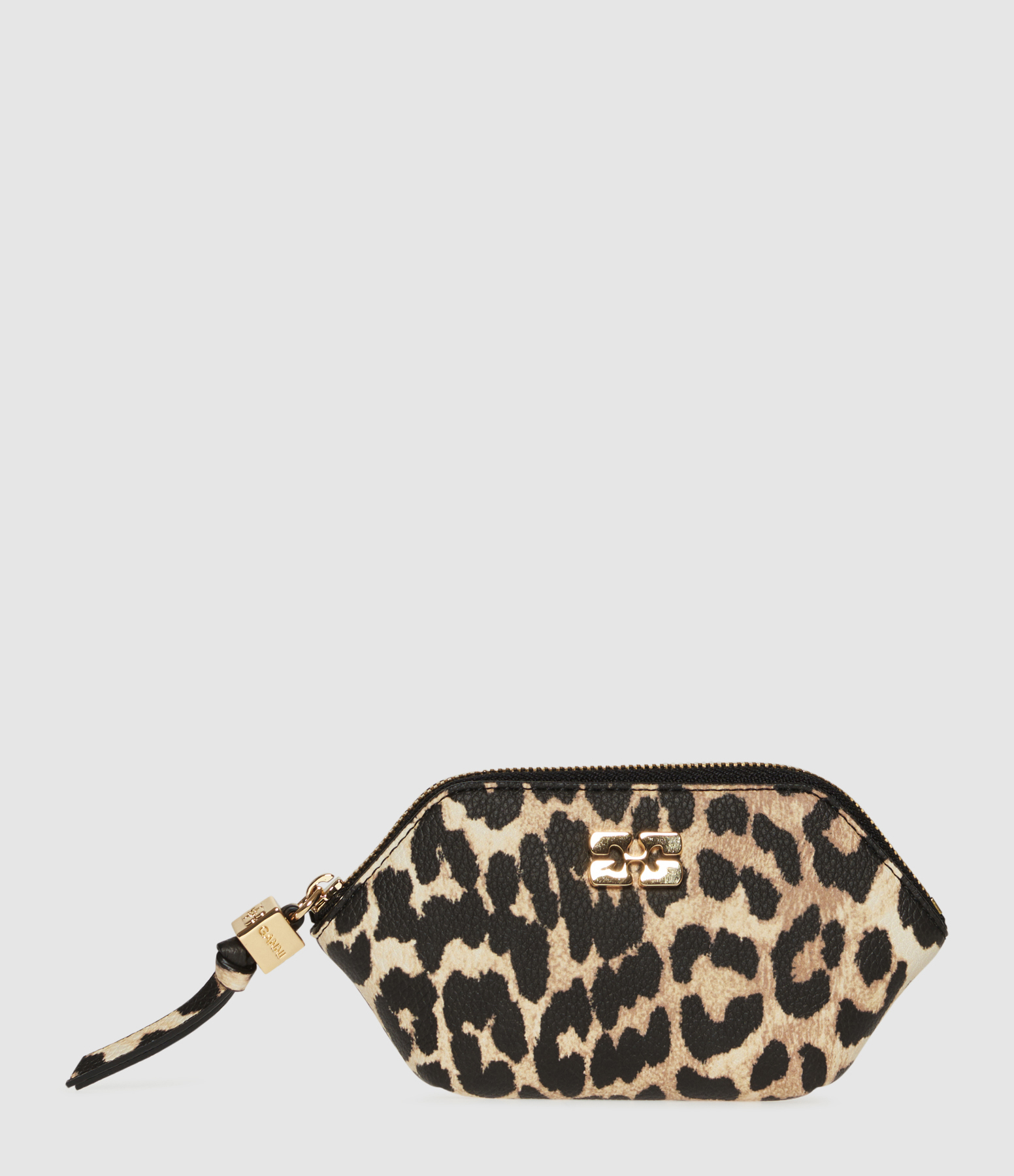 Pochette Bou Coin Printed Grained Almond Milk