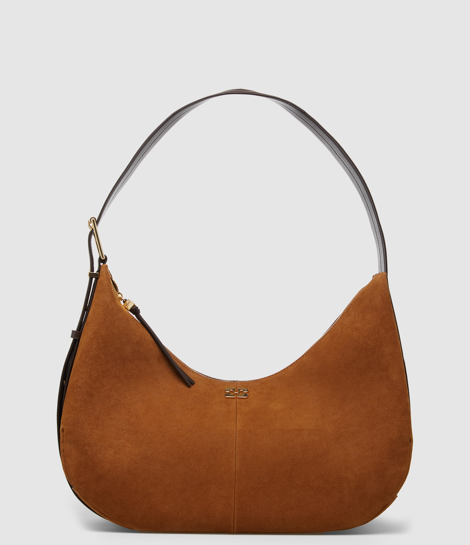 Sac Hobo Belt Medium Suede Caramel Café
