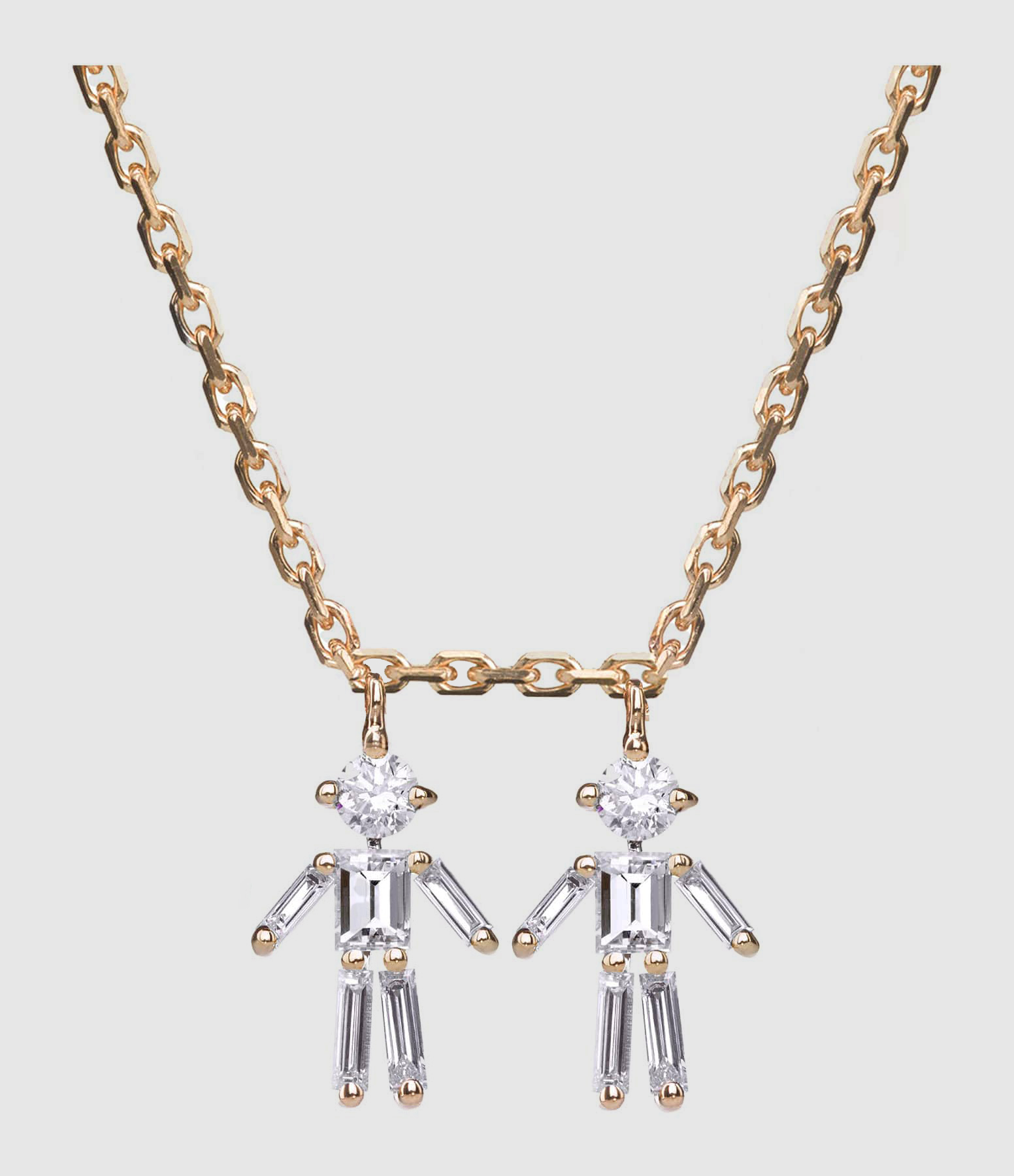 Collier Emblématique Garçon Garçon Or Jaune Diamants