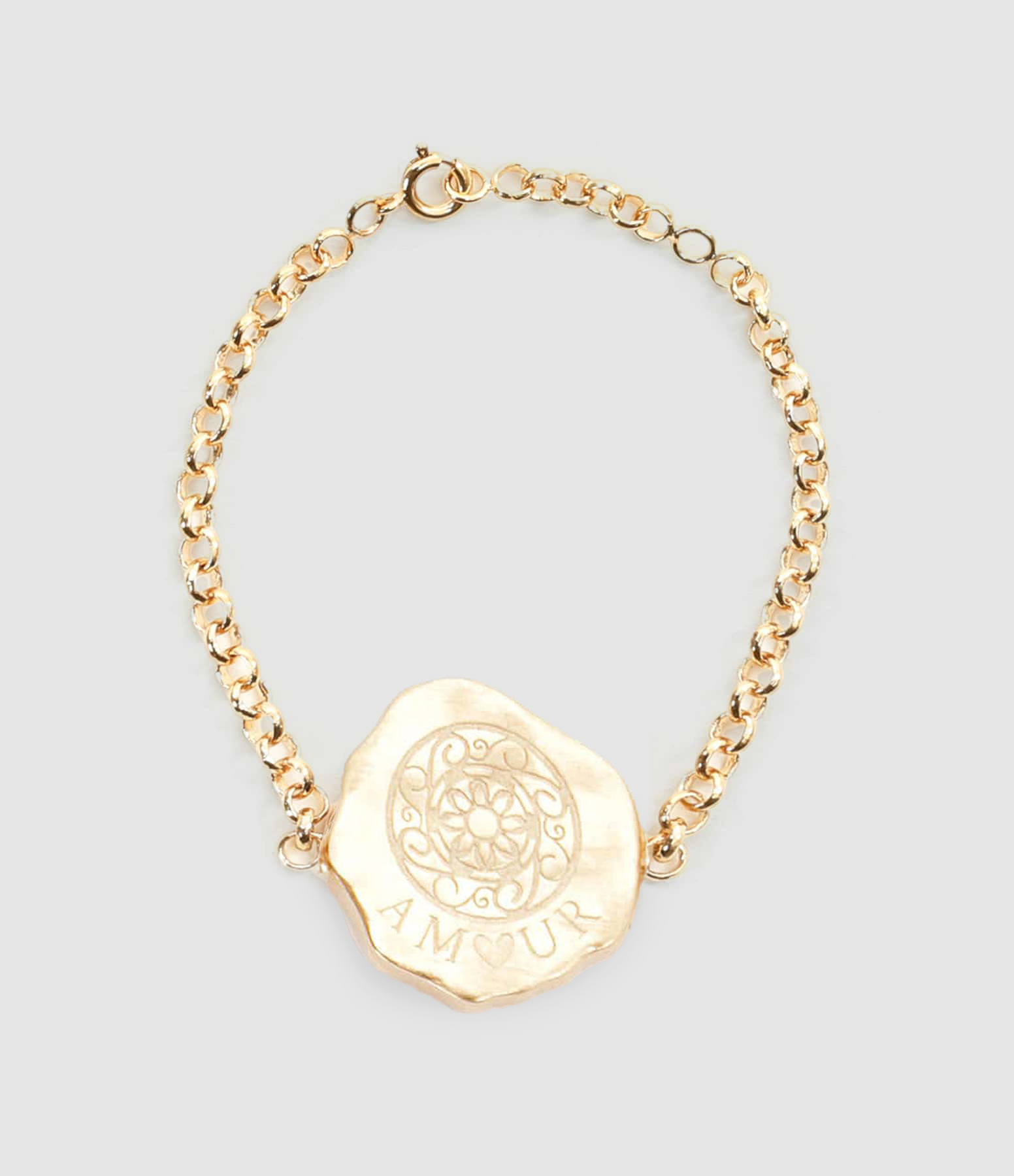 Bracelet Petite Médaille Amour Cœur