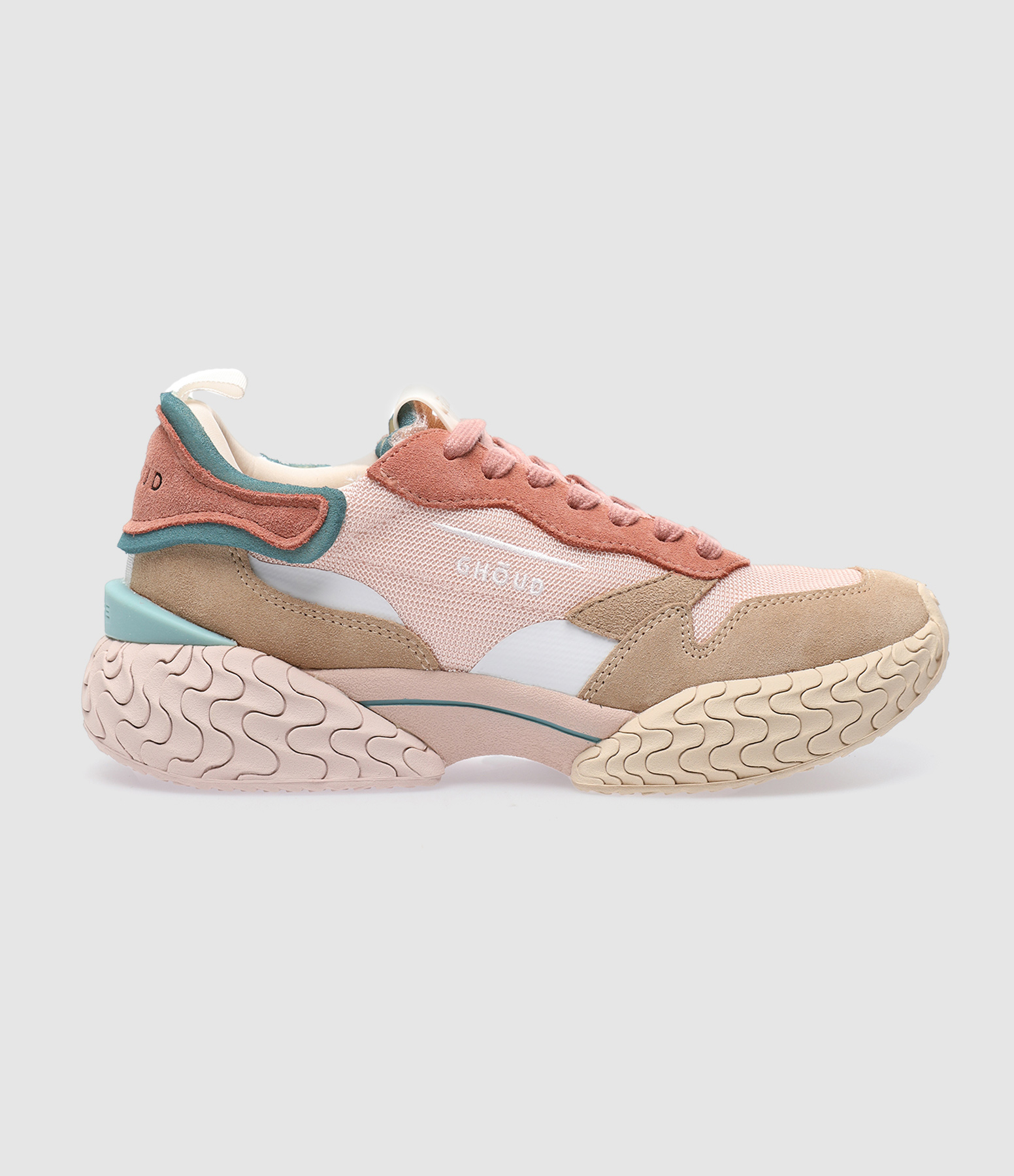 Baskets Tyre Low Wom Mesh Suede Pink Water