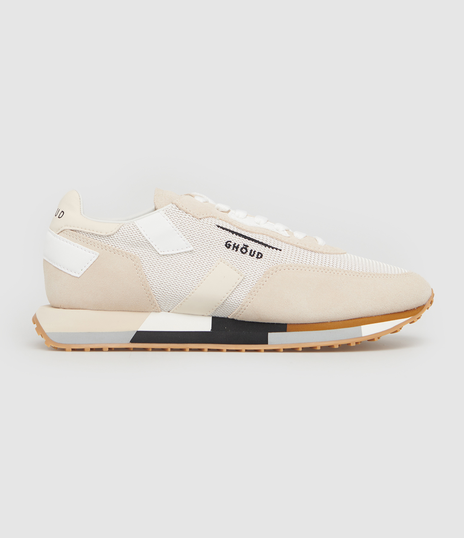 Baskets Rush Multi Low Wom Mesh Suede Cream