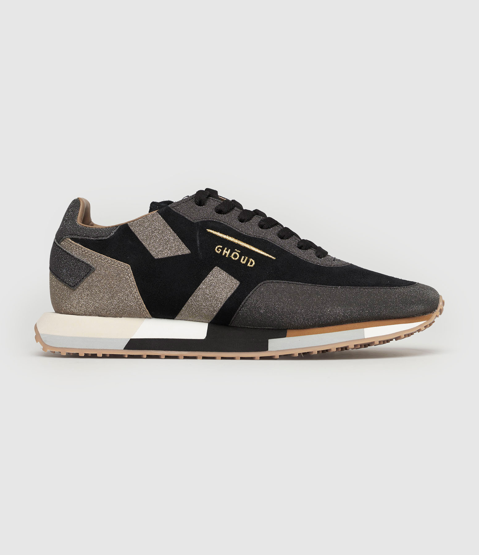 Baskets Star M Suede Glitter Noir