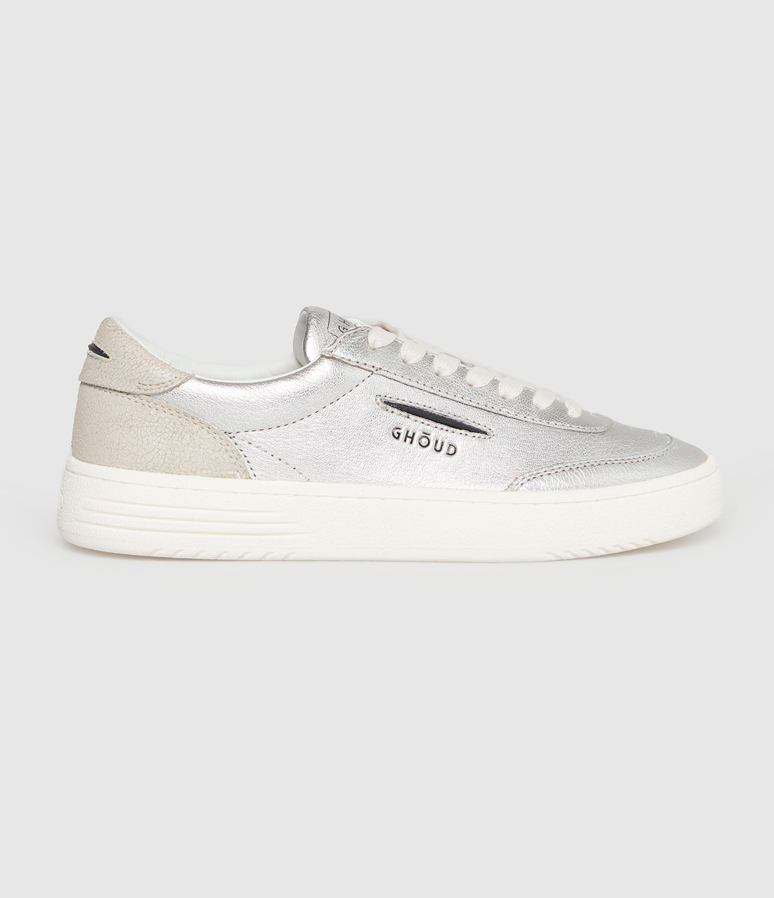Baskets Lido Low Wom Crackle Mirror Silv