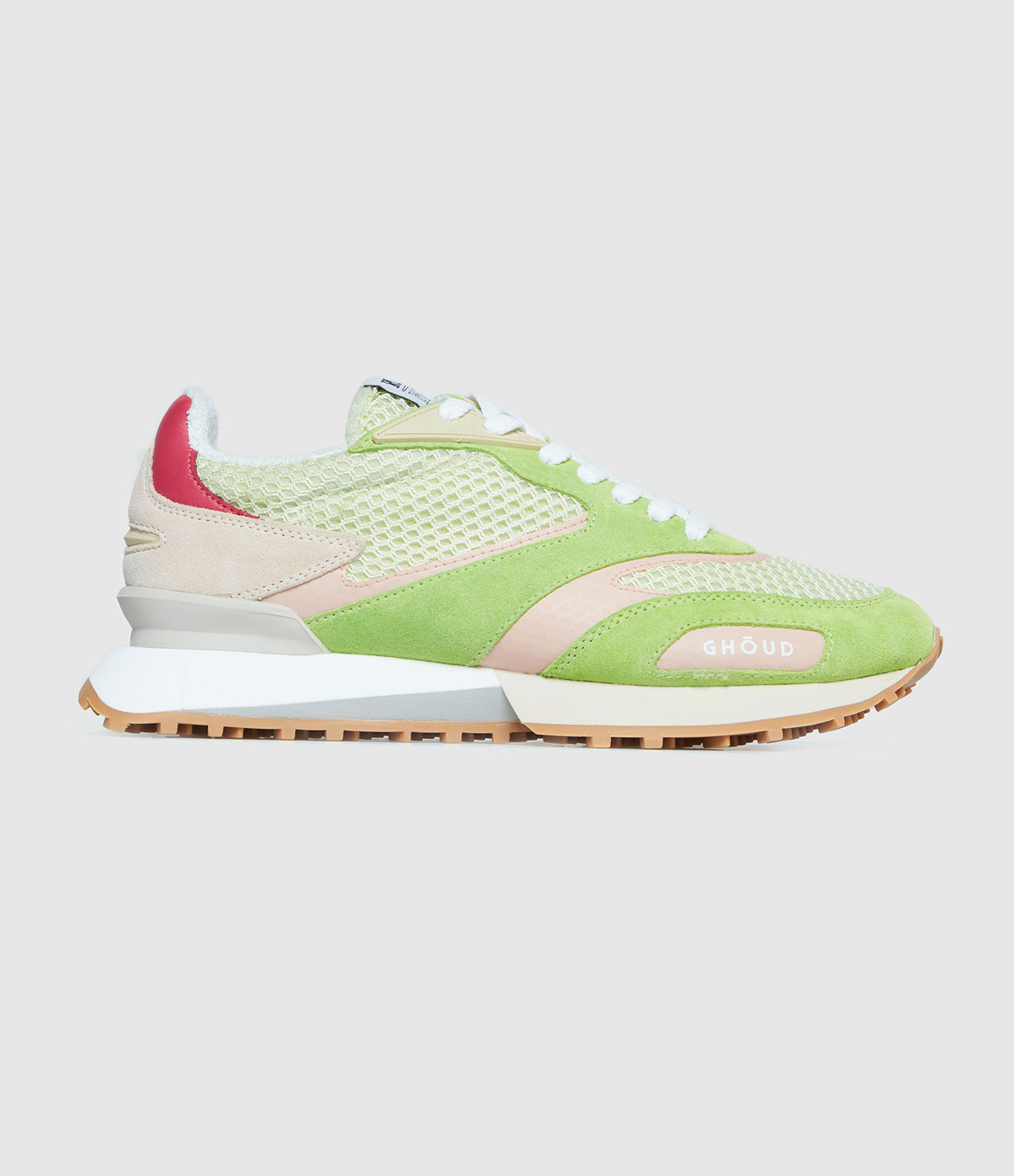 Baskets Rush Groove 2.0 Low Wom Mesh Suede Grn Fuchsia