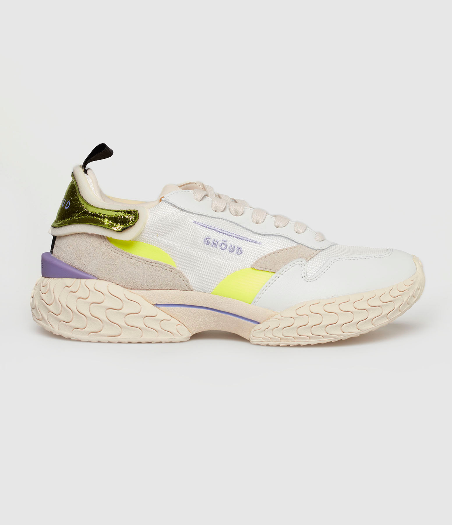 Baskets Tyre Low Wom Mesh Crack White Violet Green