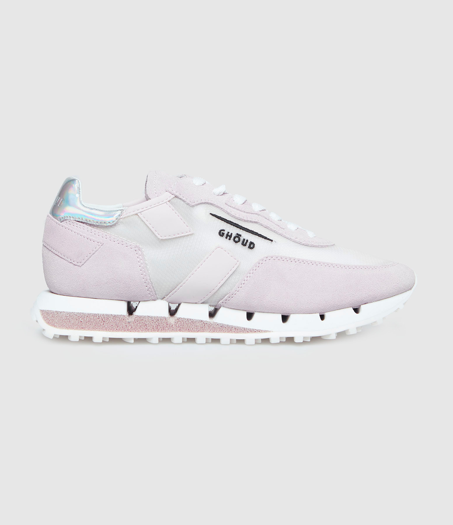 Baskets Rush Teeth Low Wom Net Suede Antiq Pink