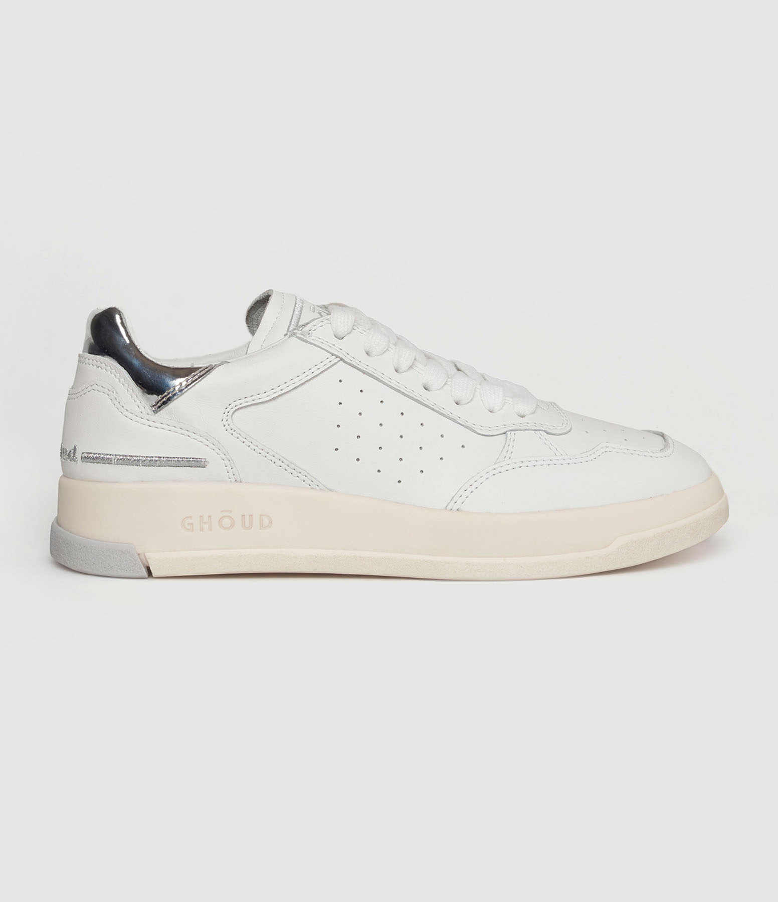 Baskets Tweener Low Wom Leather Wht Silv
