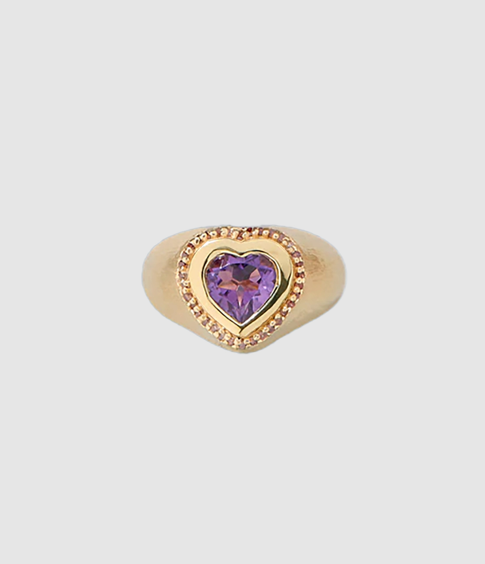 Bague Gini Améthyste Argent Doré
