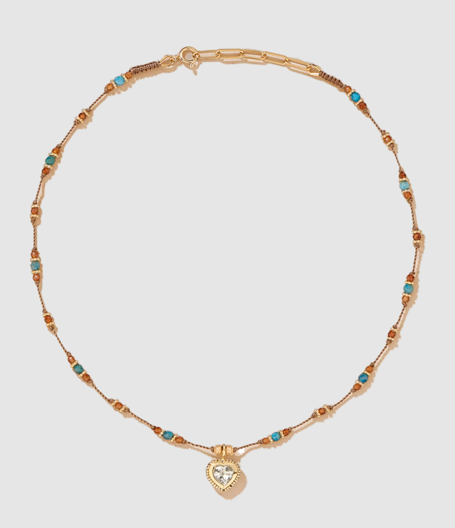 Collier Gini Apatite Argent Doré