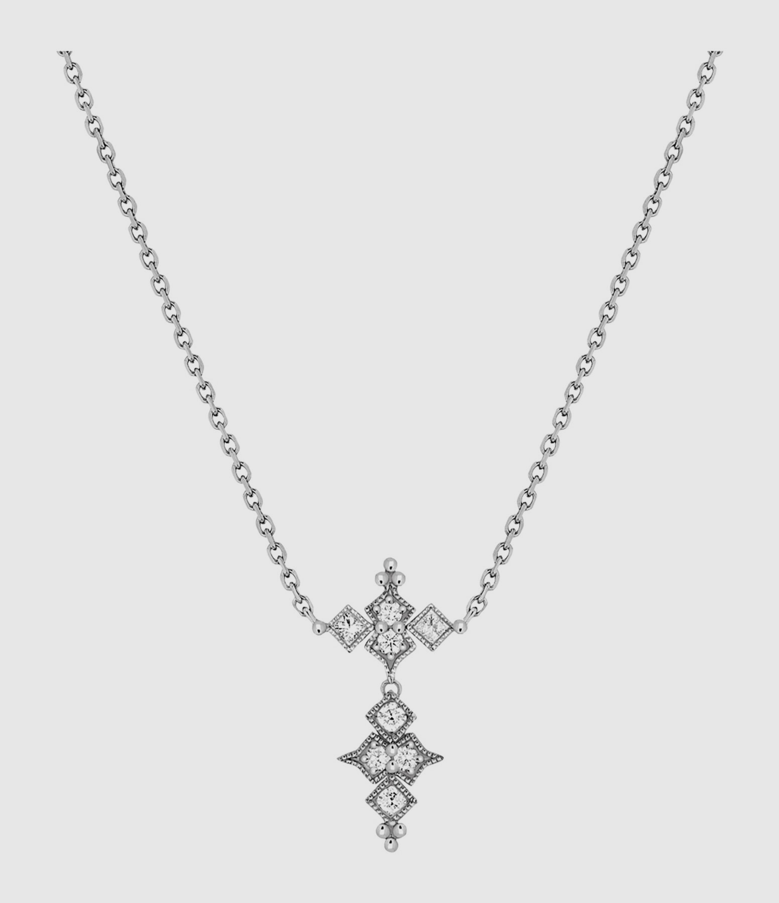 Collier Glitter Diamants Or Noir