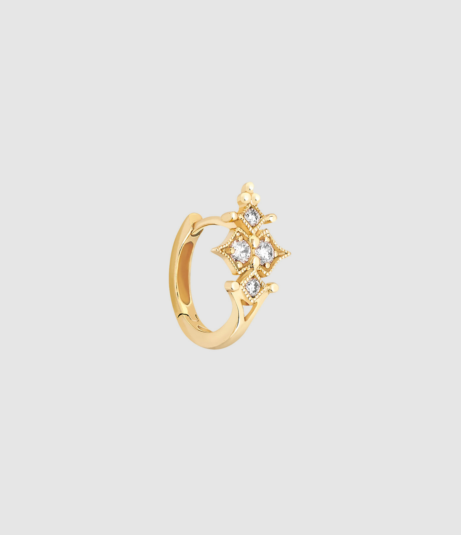 Mini Créole Glitter Diamants Or Jaune (vendue à l'unité)