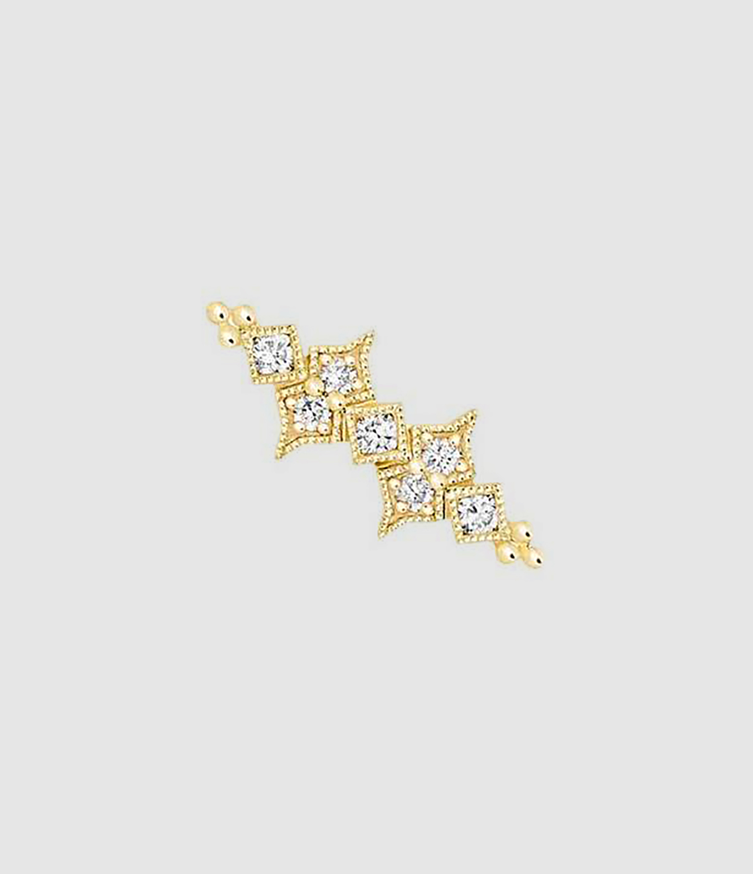 Boucle d'oreille Glitter Diamants Or Jaune (vendue à l'unité)