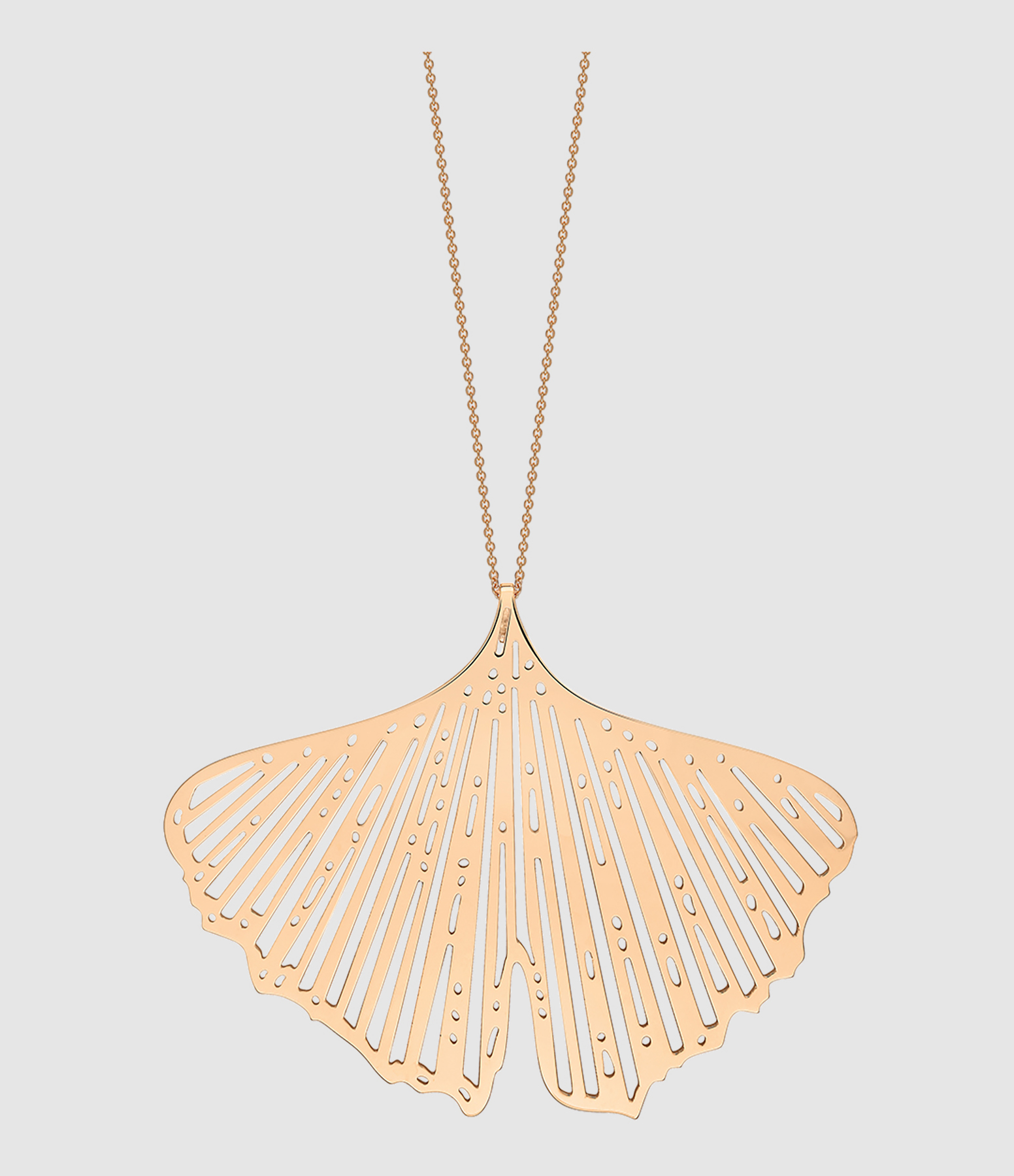 Collier Gingko Jumbo Or Rose