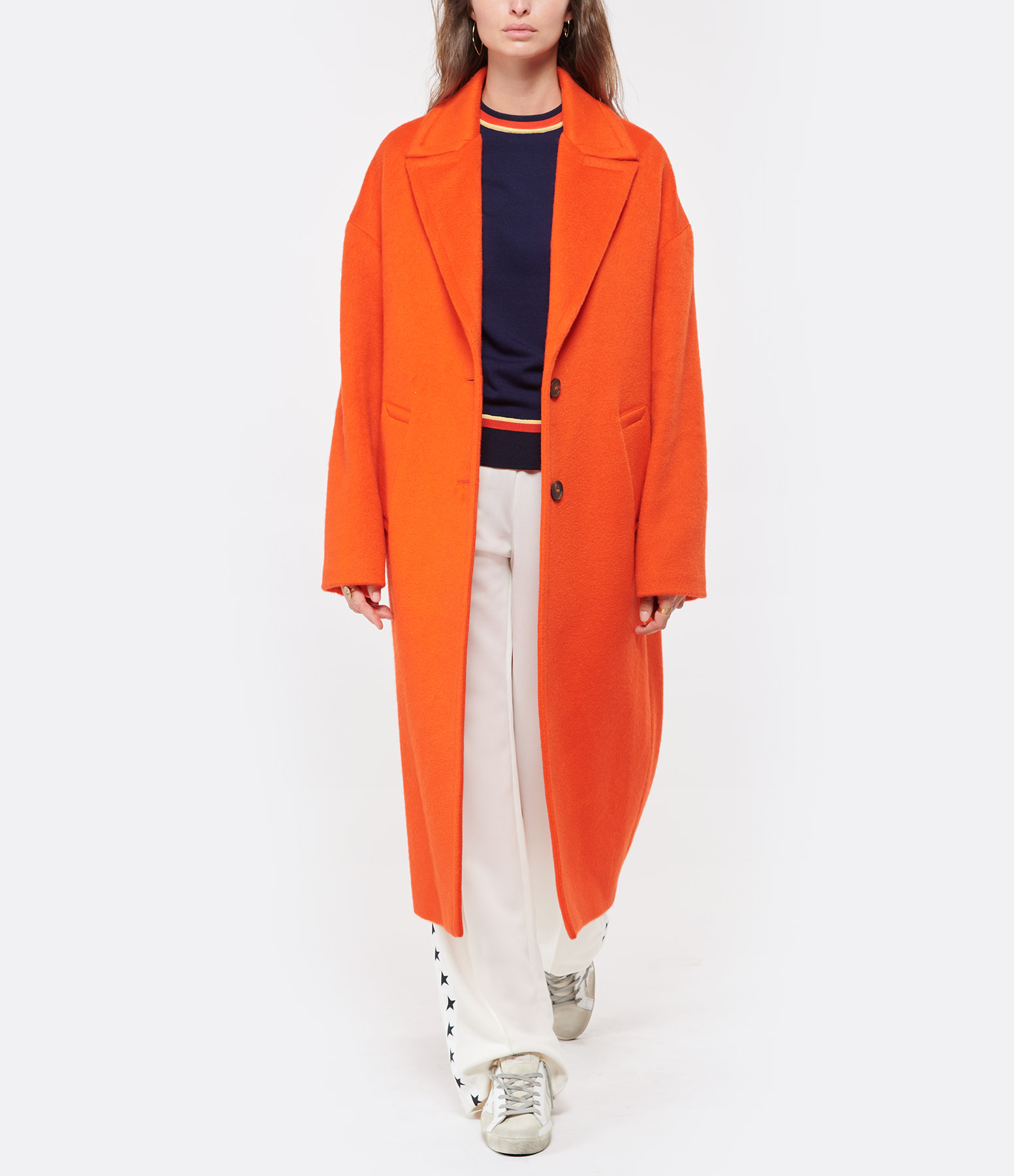 Manteau Bertina Laine Orange